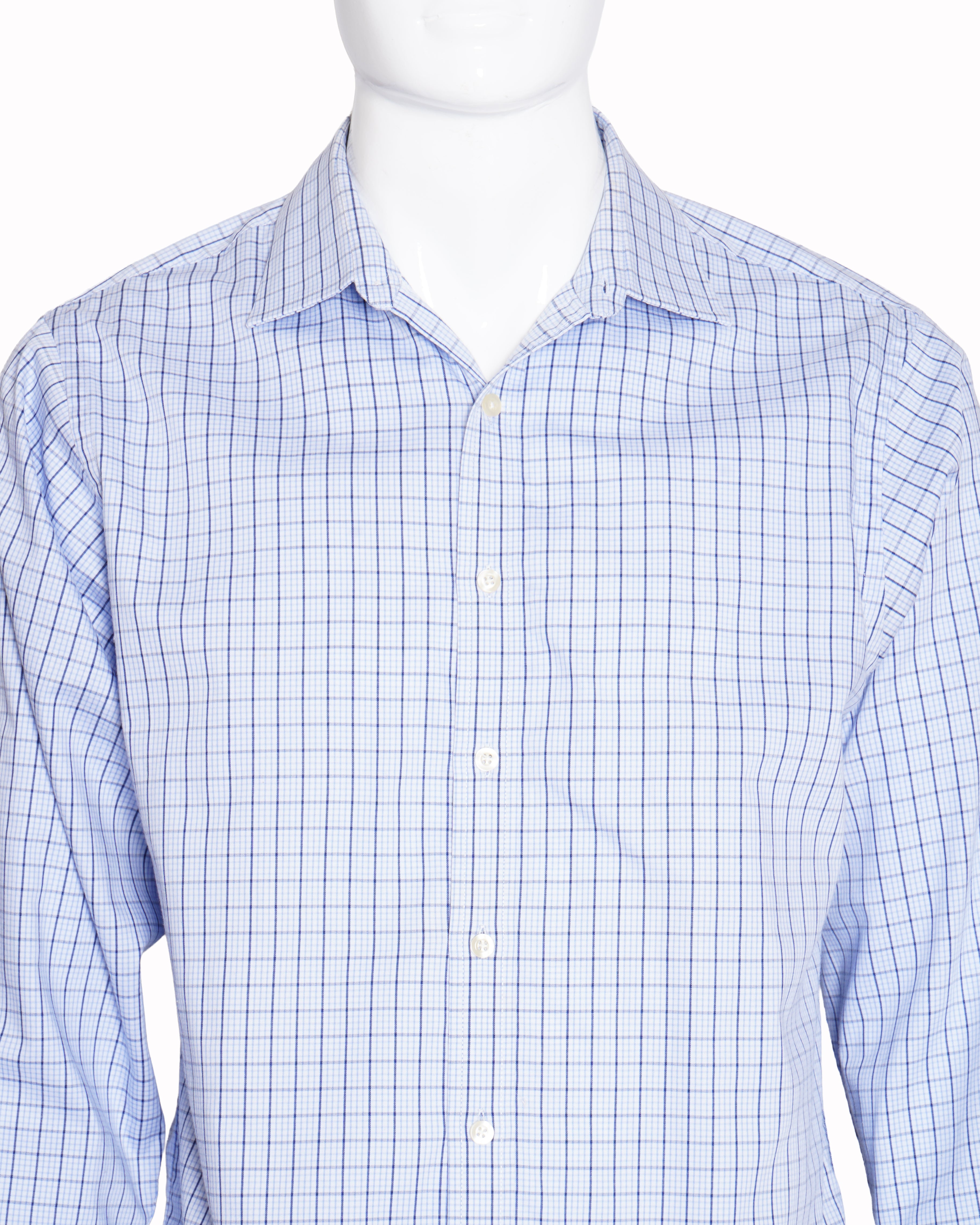 Michael Kors checkered blue shirt