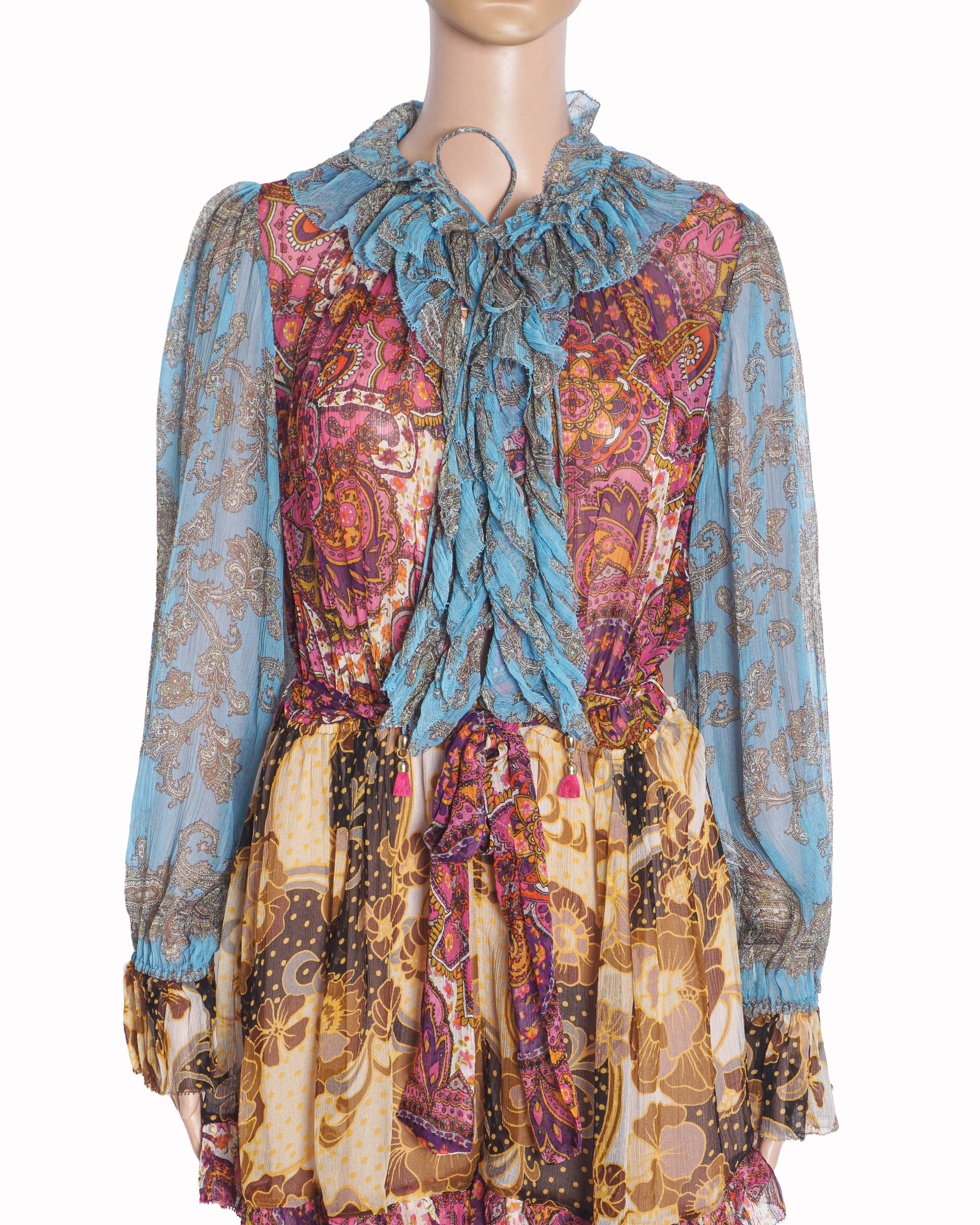 Zimmermann Fiesta Spliced Printed Mini Jumpsuit