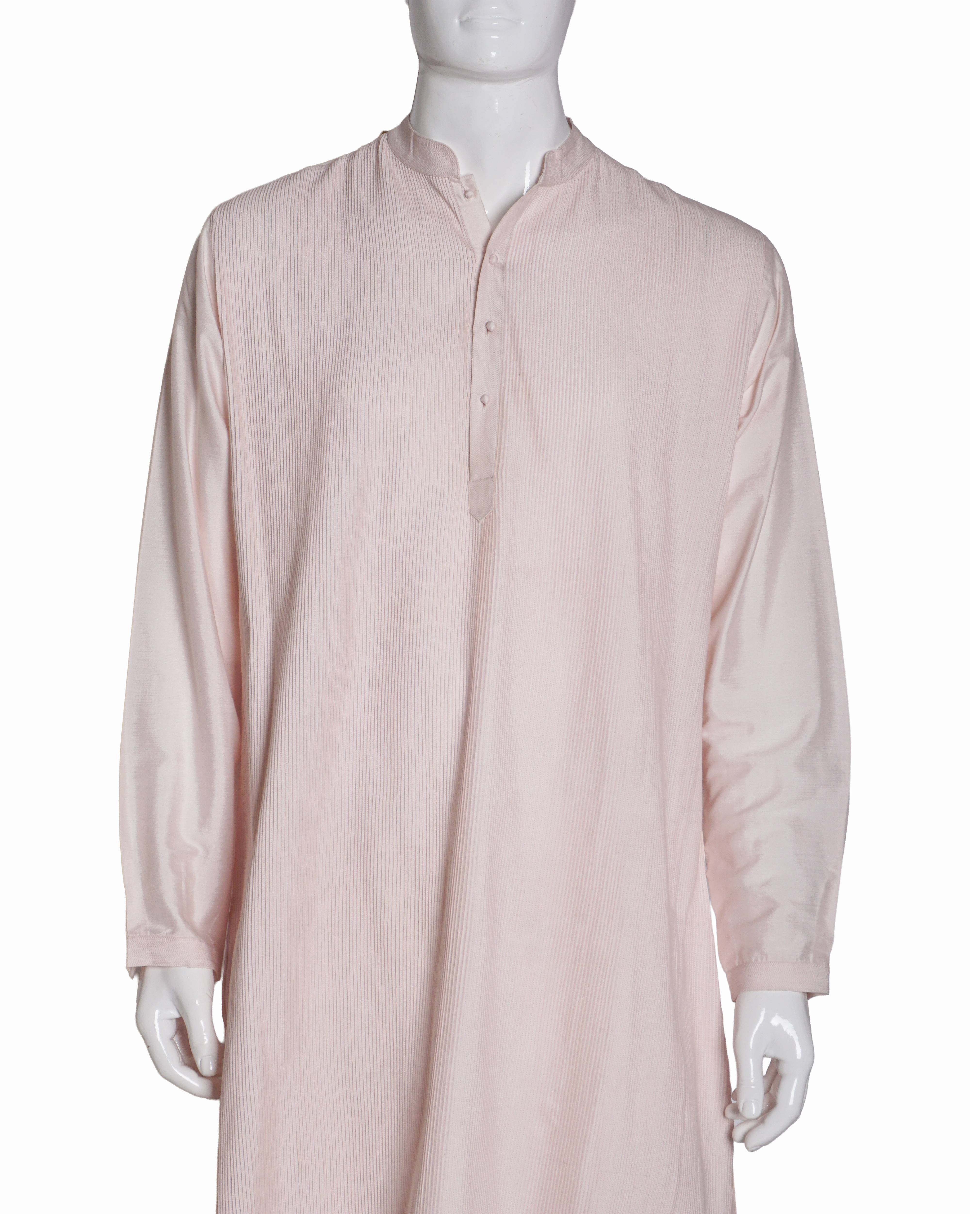 Rajesh Pratap Singh Blush Pink Pintuck Men's Kurta Set