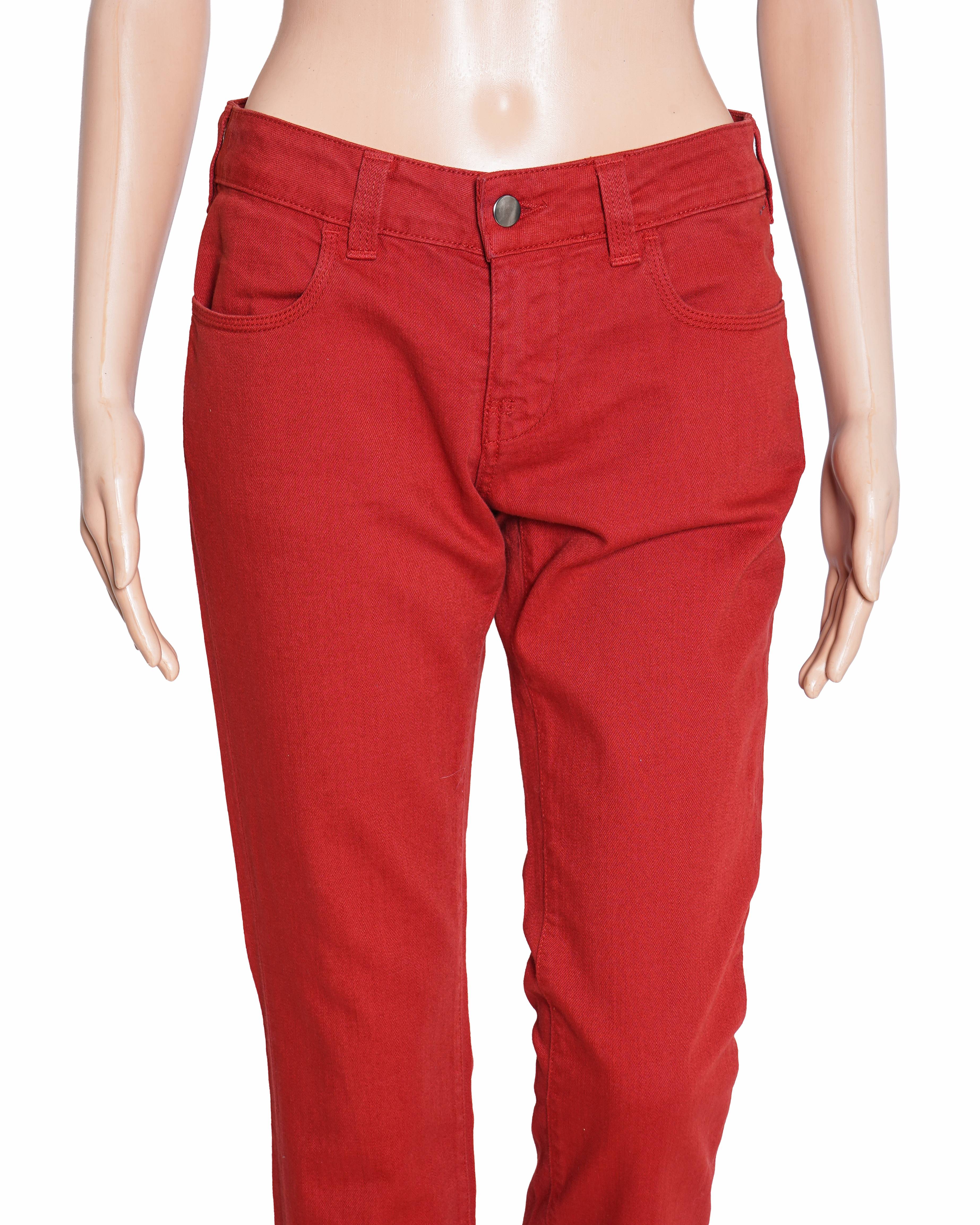Stella McCartney red tailored denims