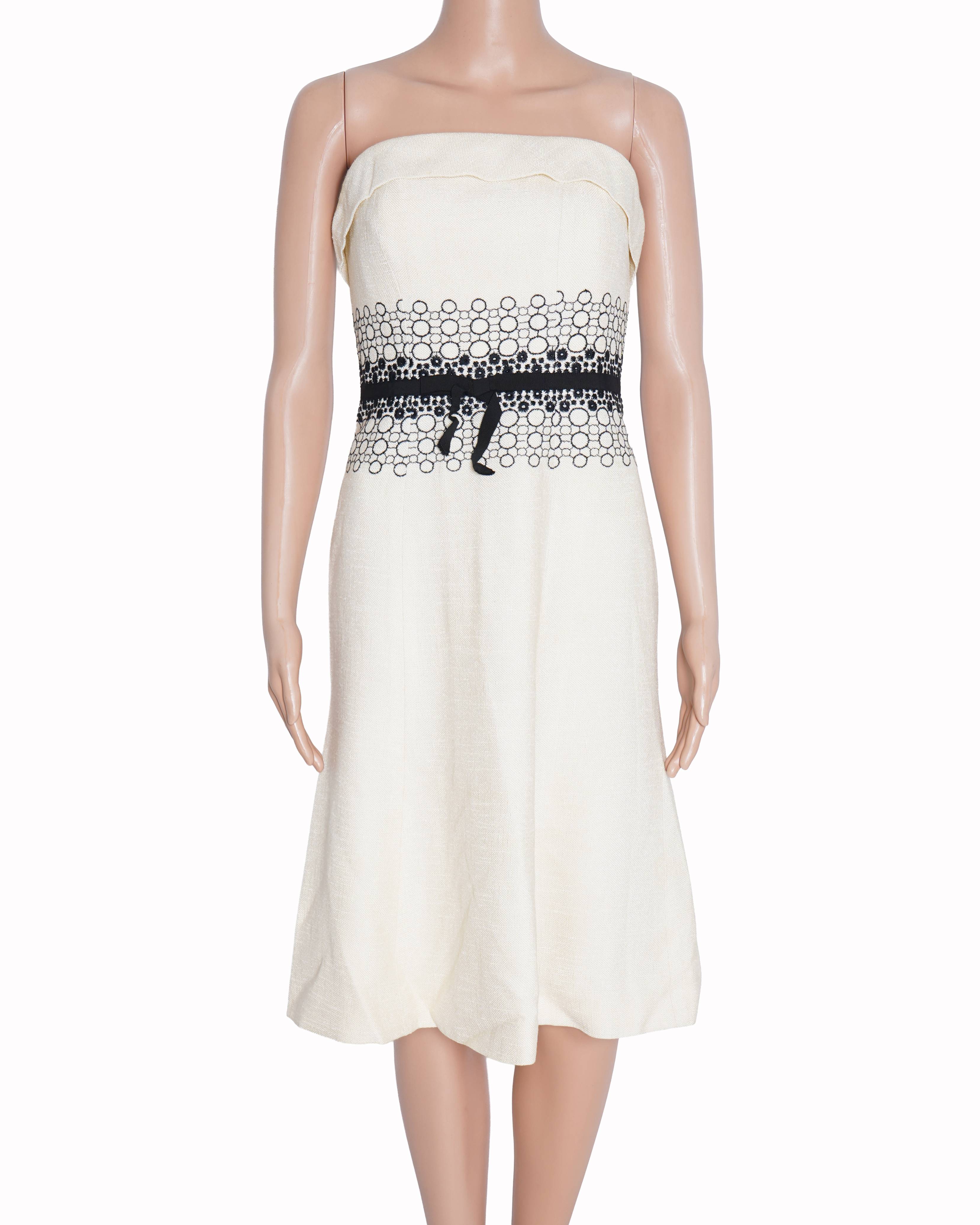 Caroline herrera Graphic Print Linen mini dress