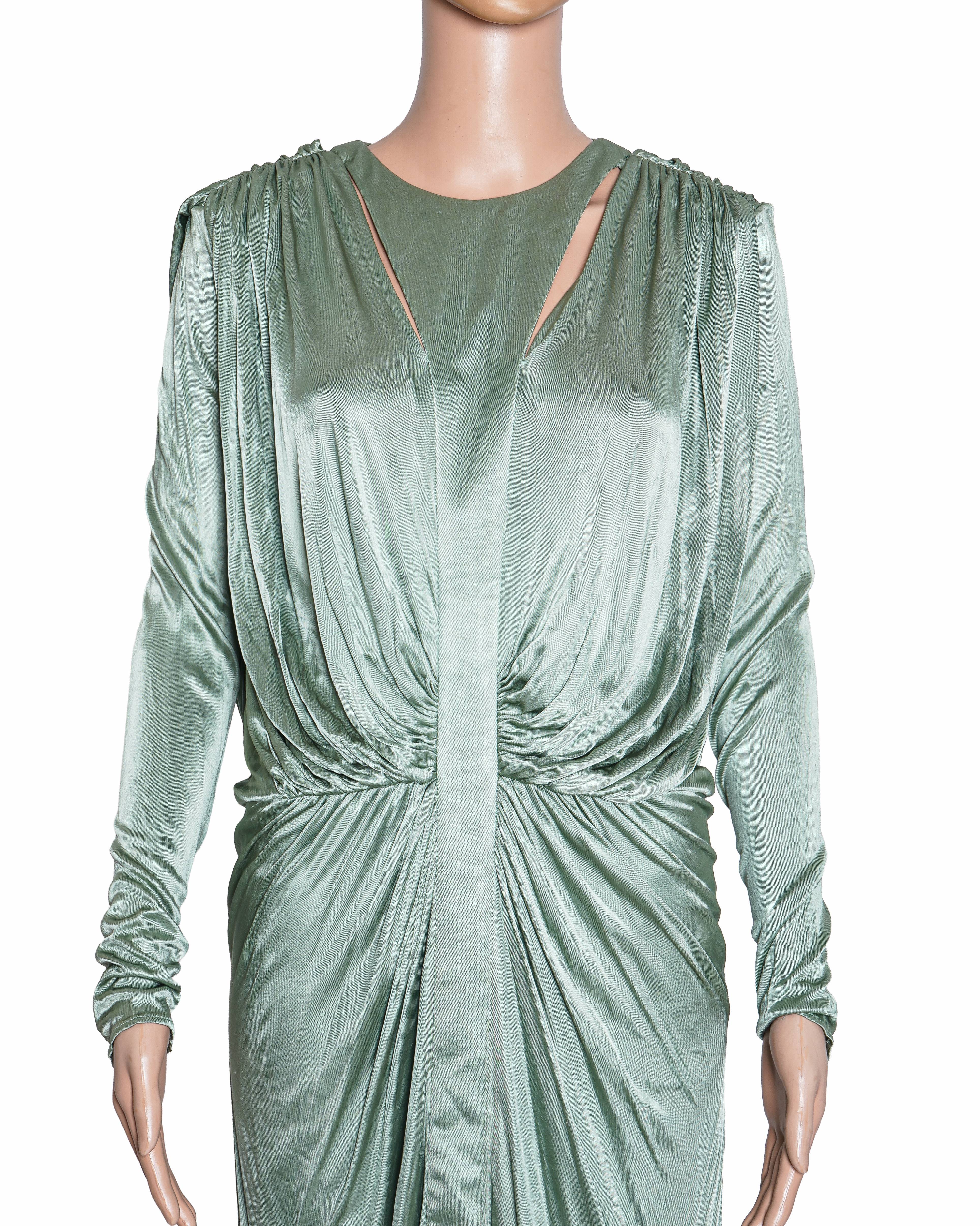 Versace Vintage Midi Dress In Sage Green