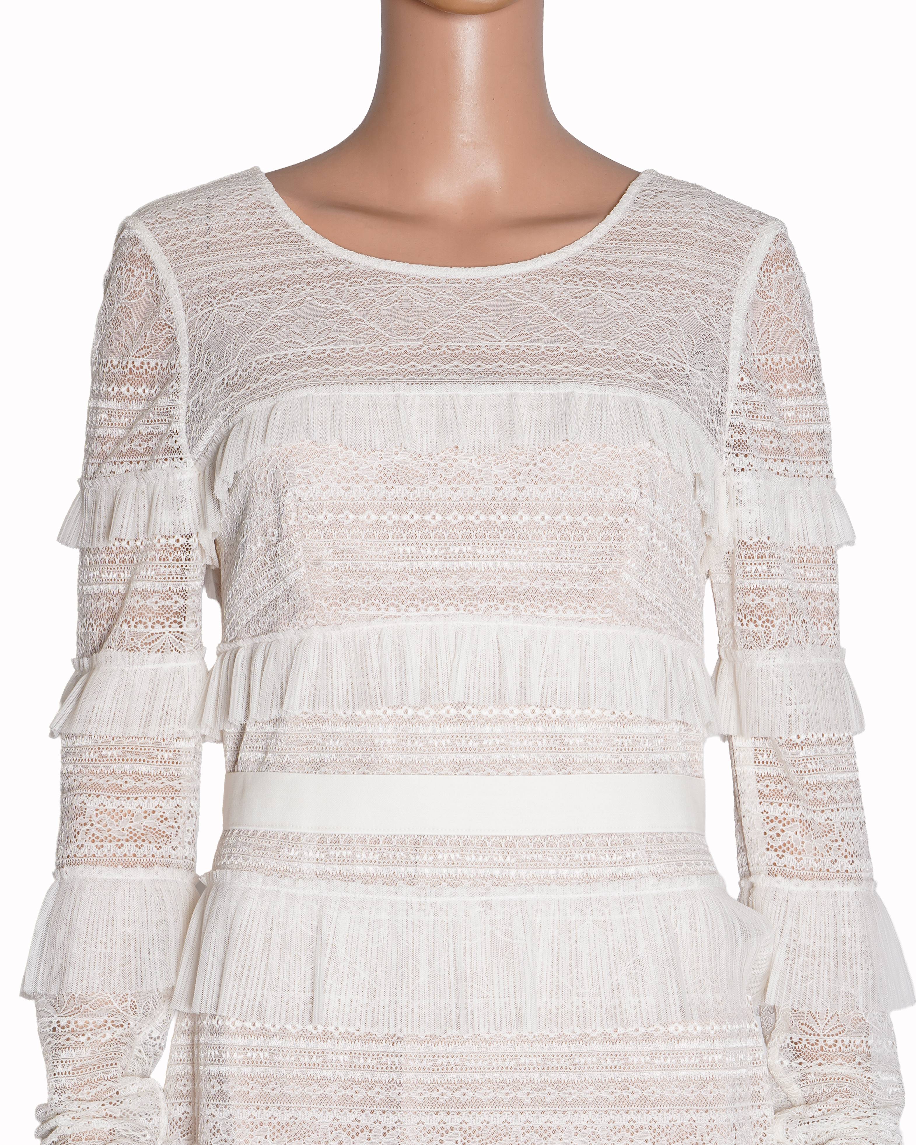 BCBGMAXAZRIA Micro Pleated Dress In White