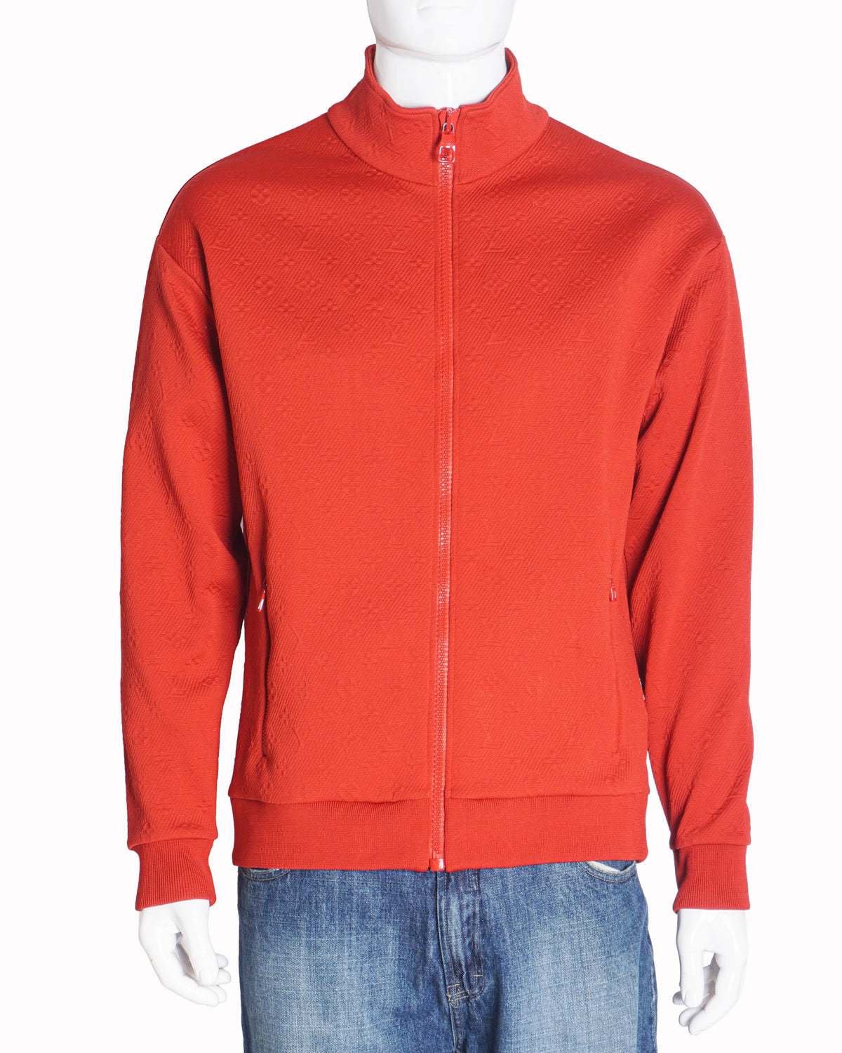 Louis Vuitton Red Monogram French Terry Track Jacket