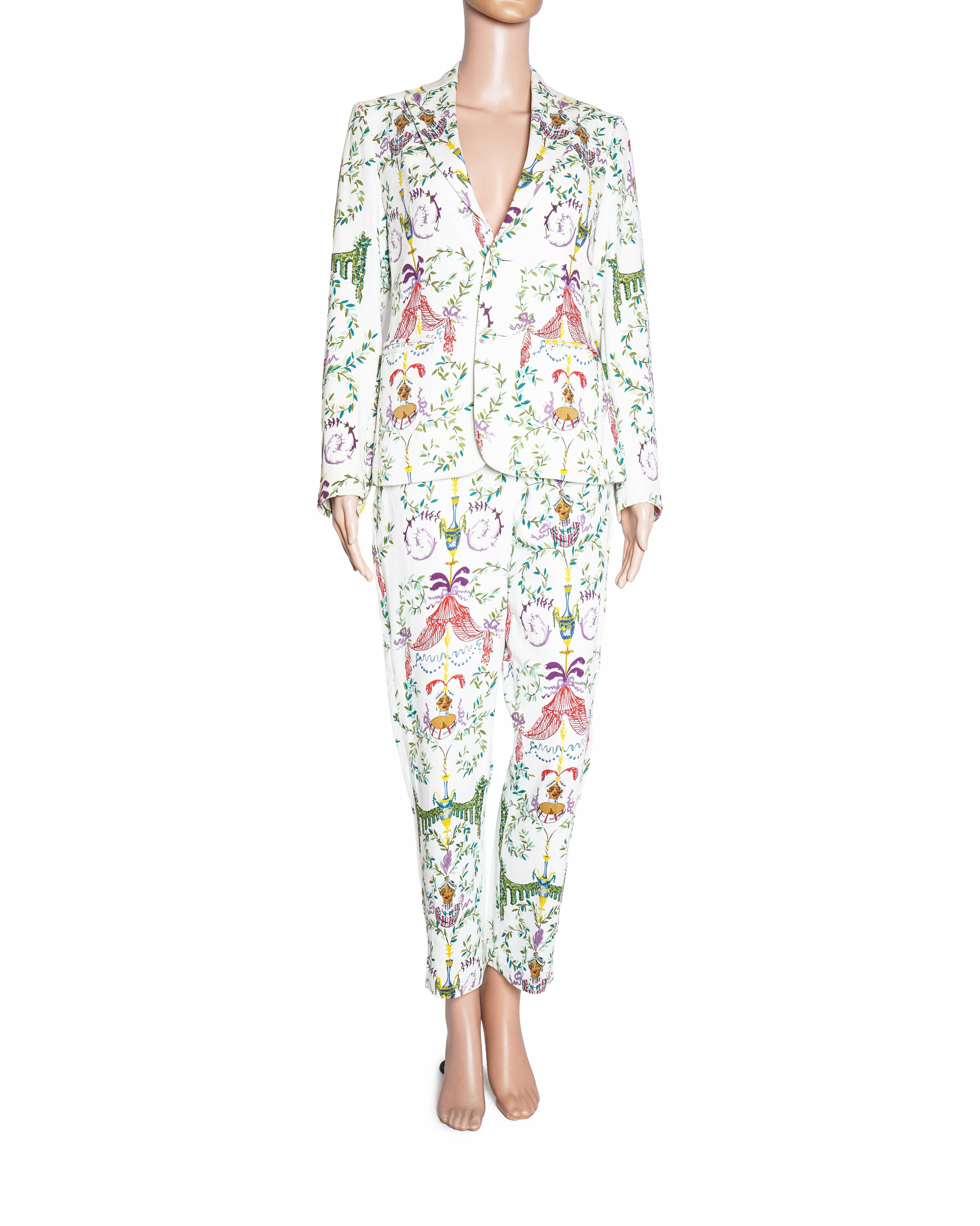 Idli By Thierry Journo Printed Set Of 2 Women's Peak Collar Suit Set