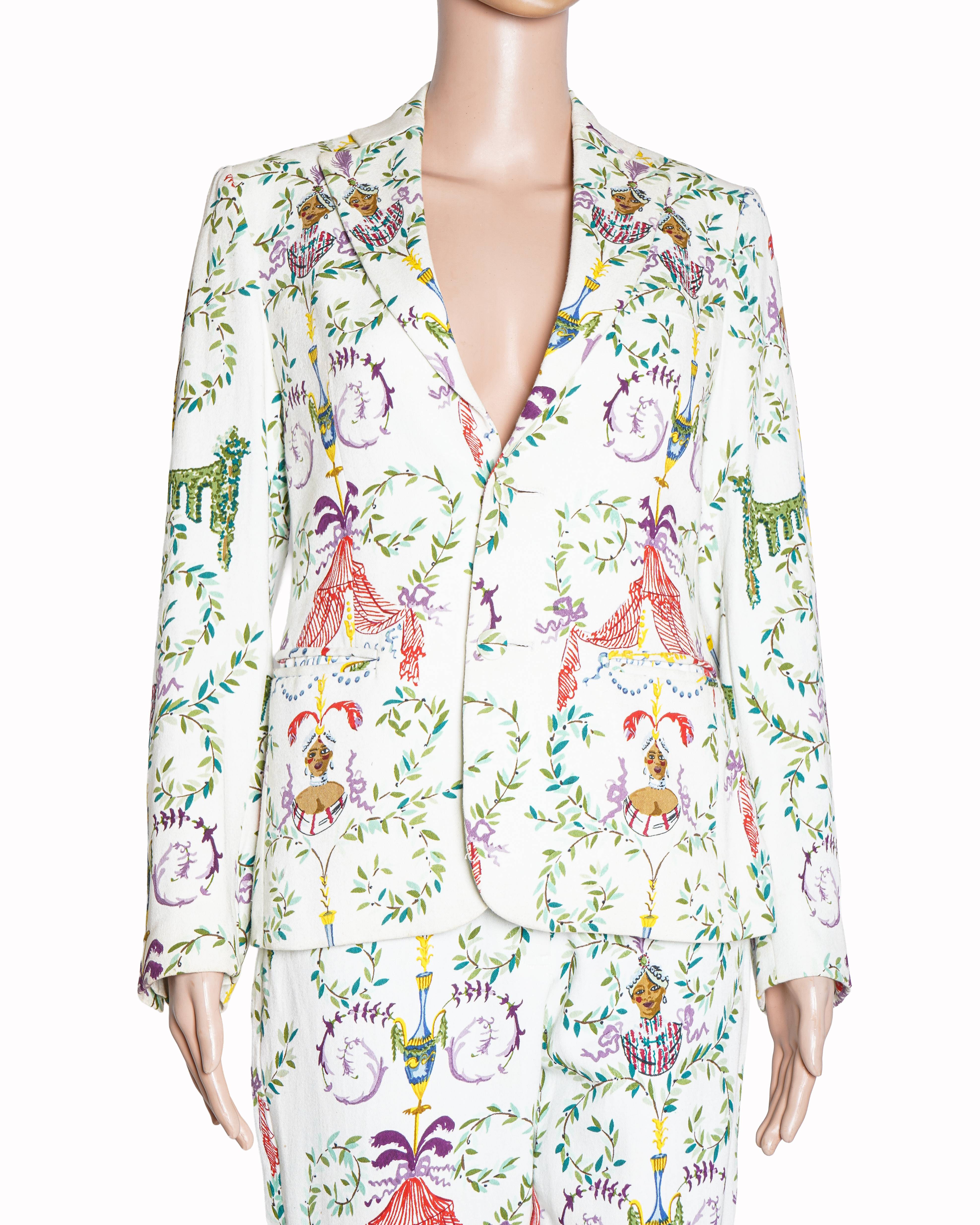 Idli By Thierry Journo Printed Set Of 2 Women's Peak Collar Suit Set