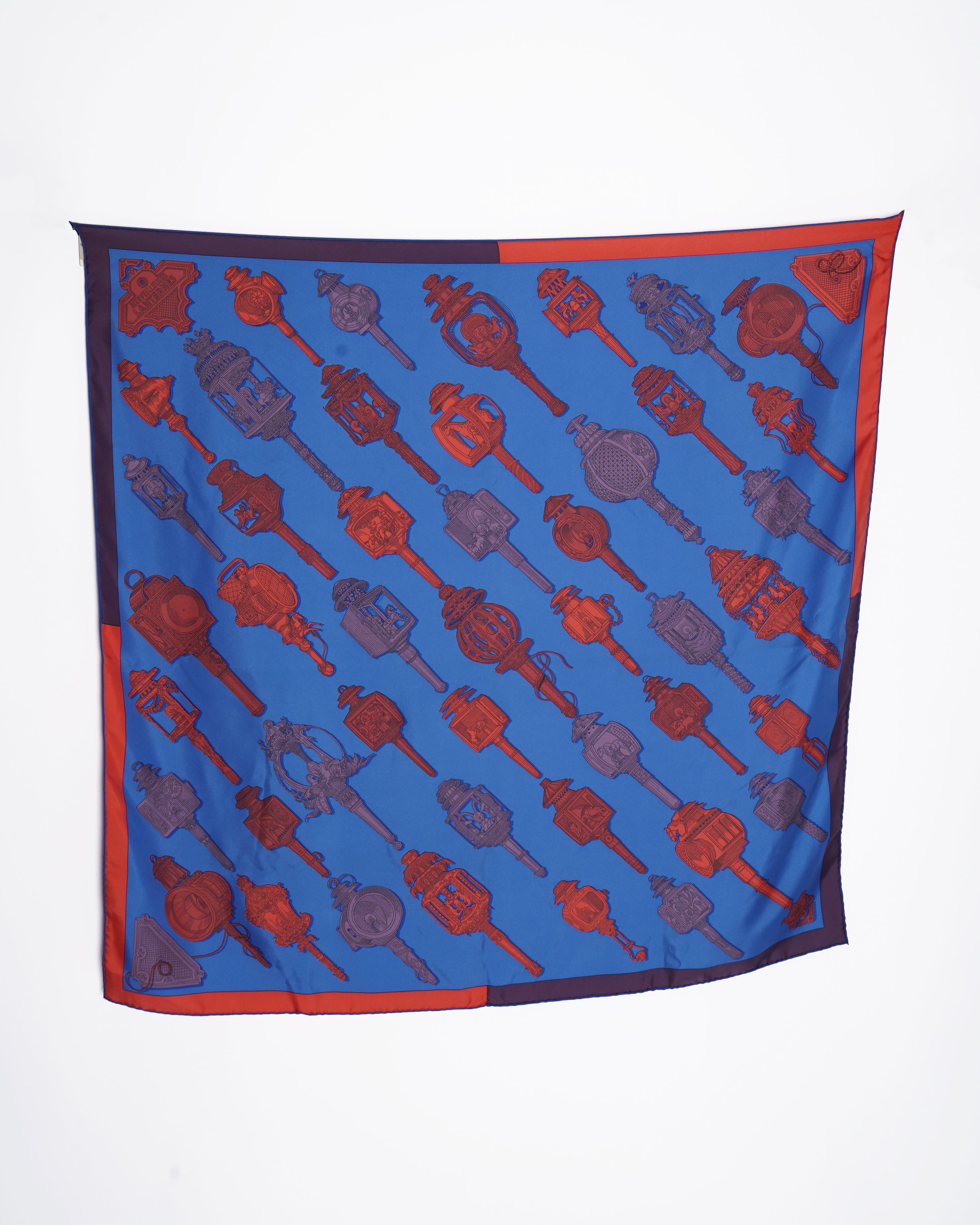 Hermès carres gavroche merveilleuses lanternes silk scarf