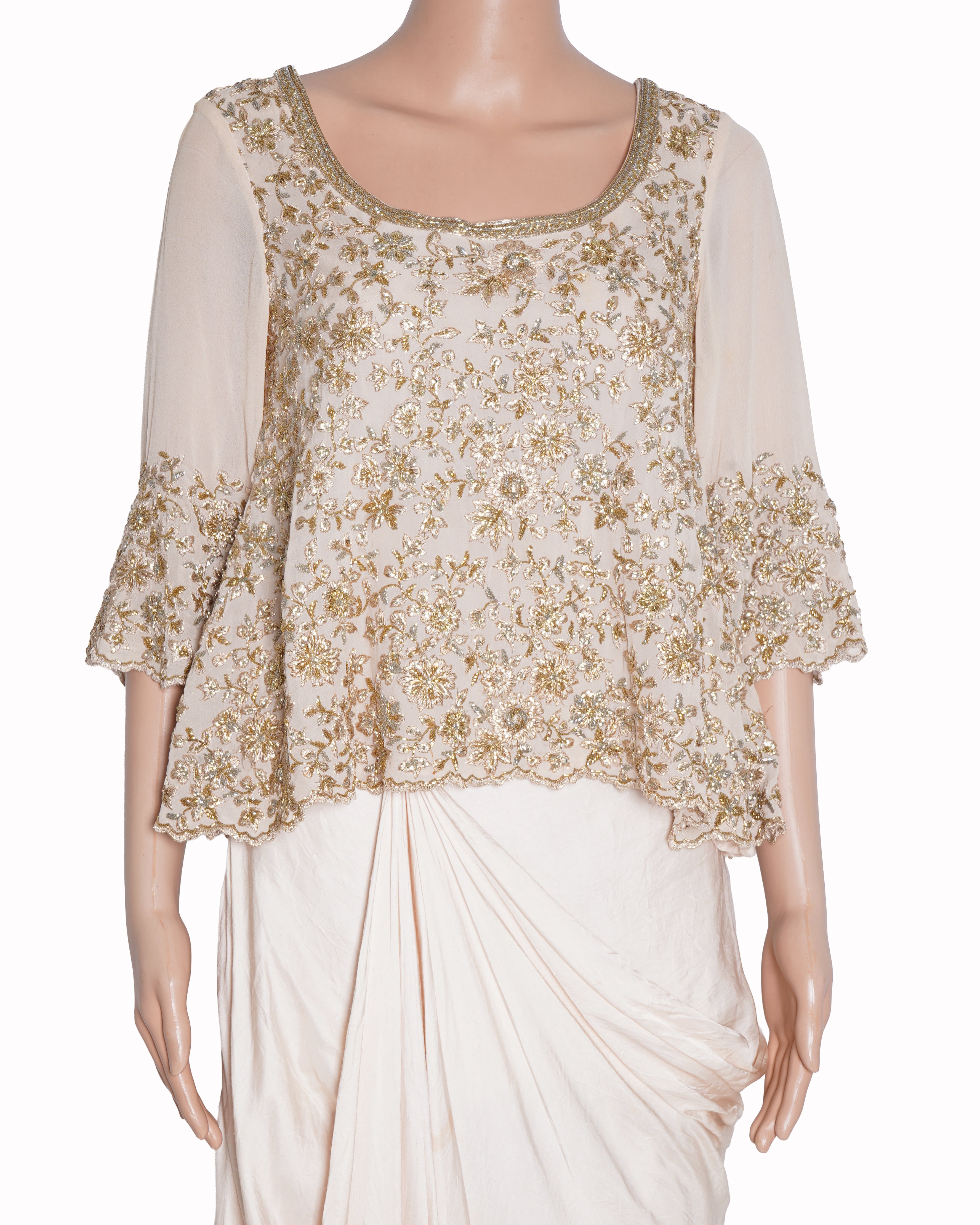 A&R by Rhea Kapoor top with draped skirt