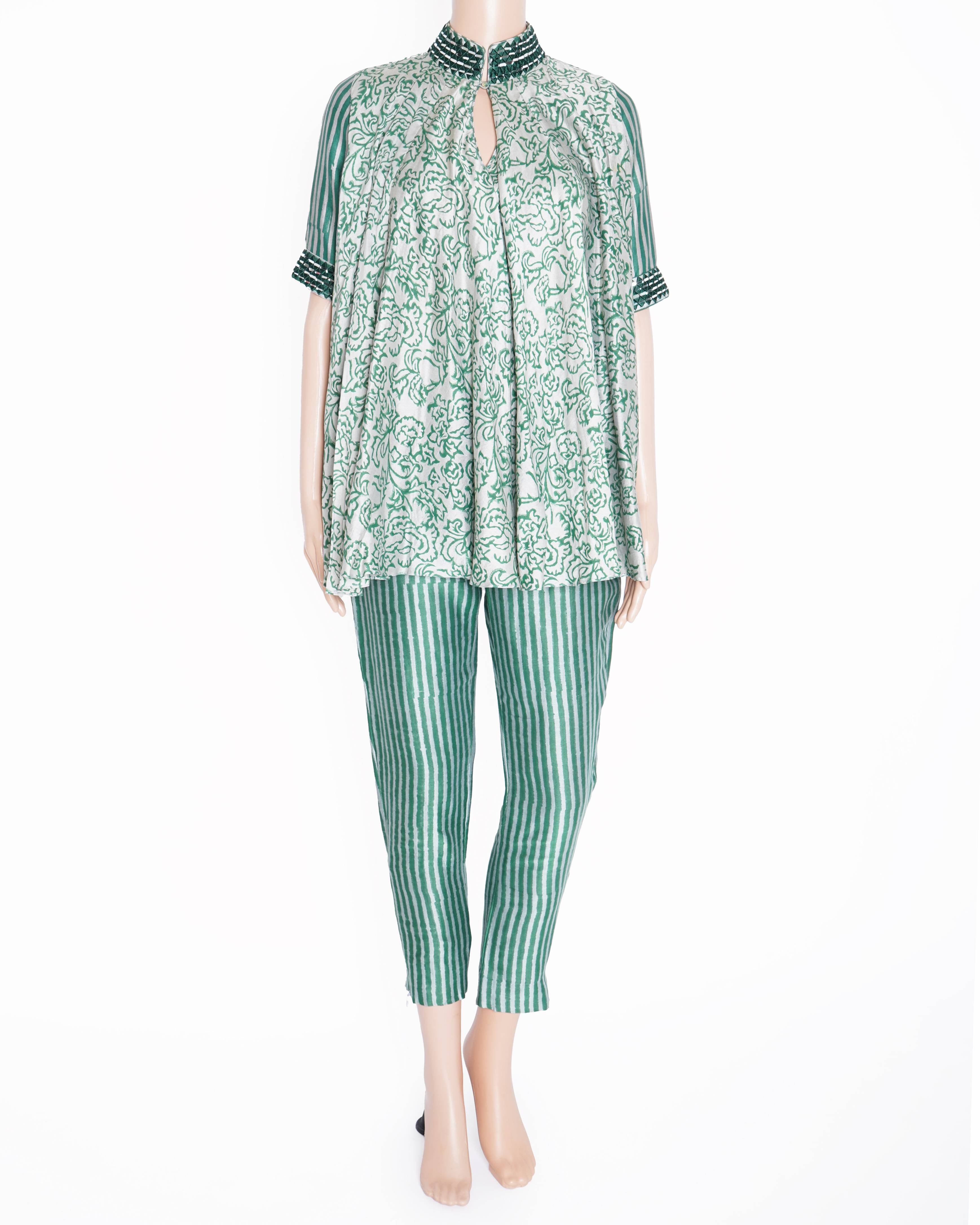 Punit Balana Mirror work printed 2 piece set