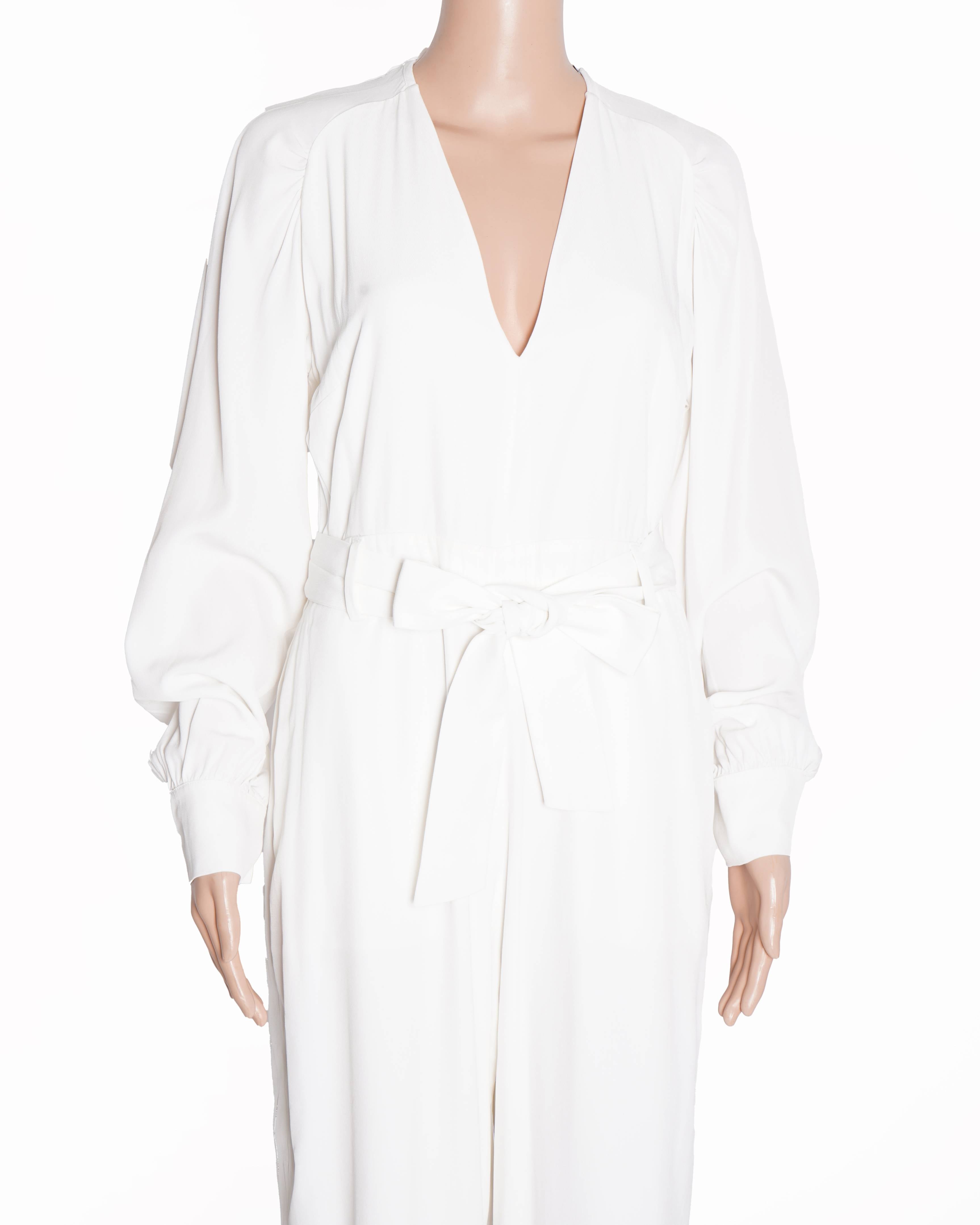 Reiss white belted jumpsuit