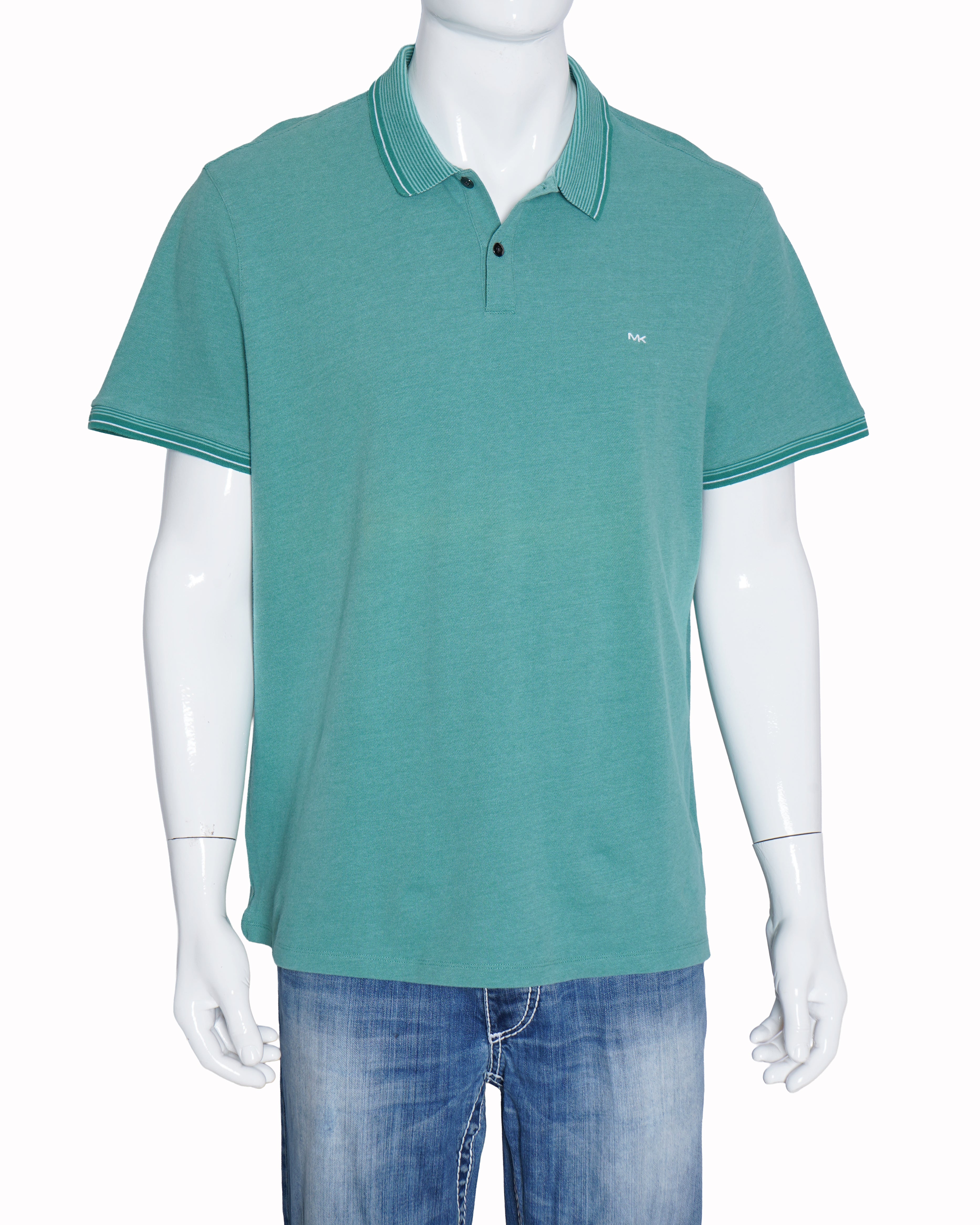 Michael Kors Men's Polo T-shirt In Teal Green