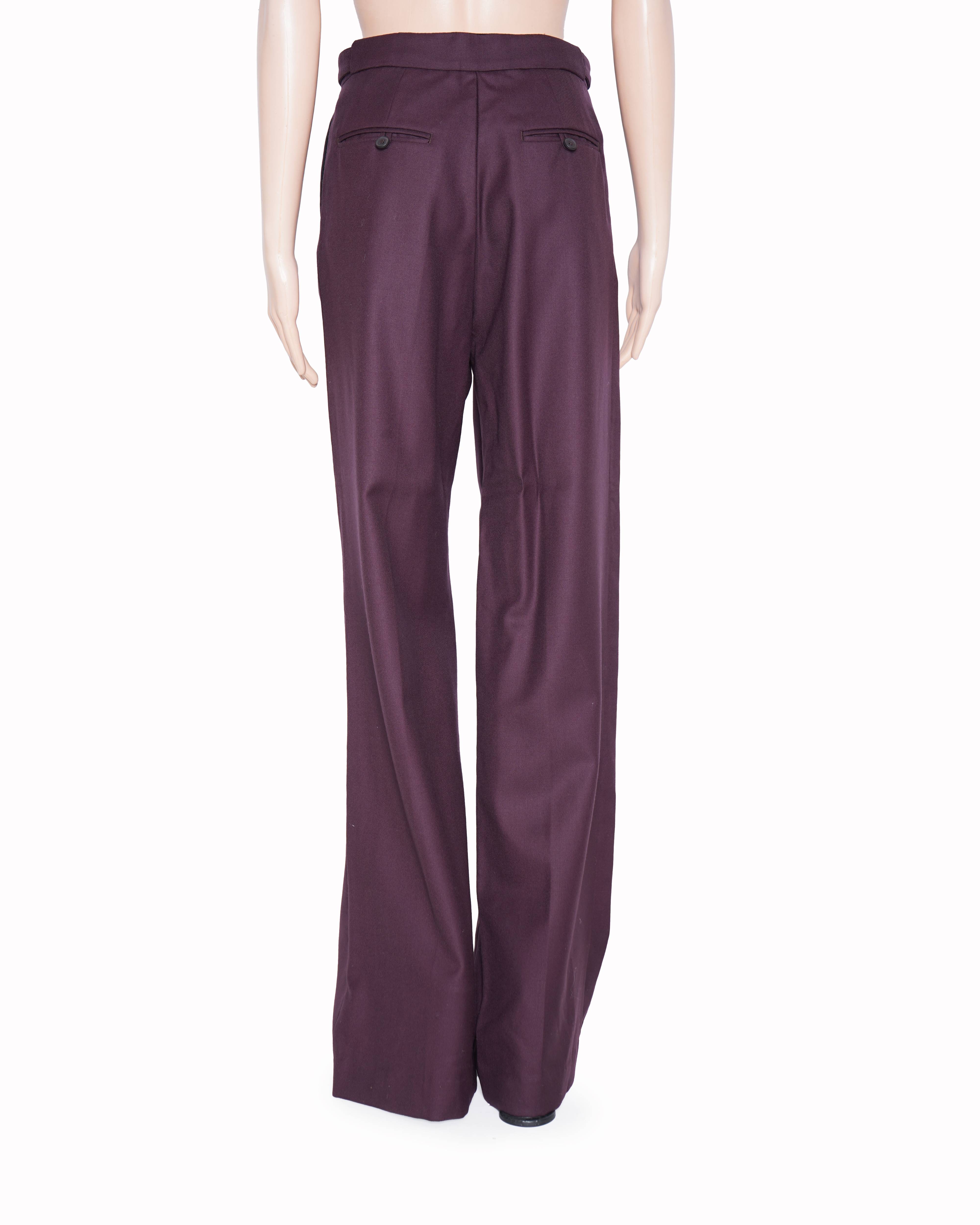 Situationist Burgundy Wool Pants Women's