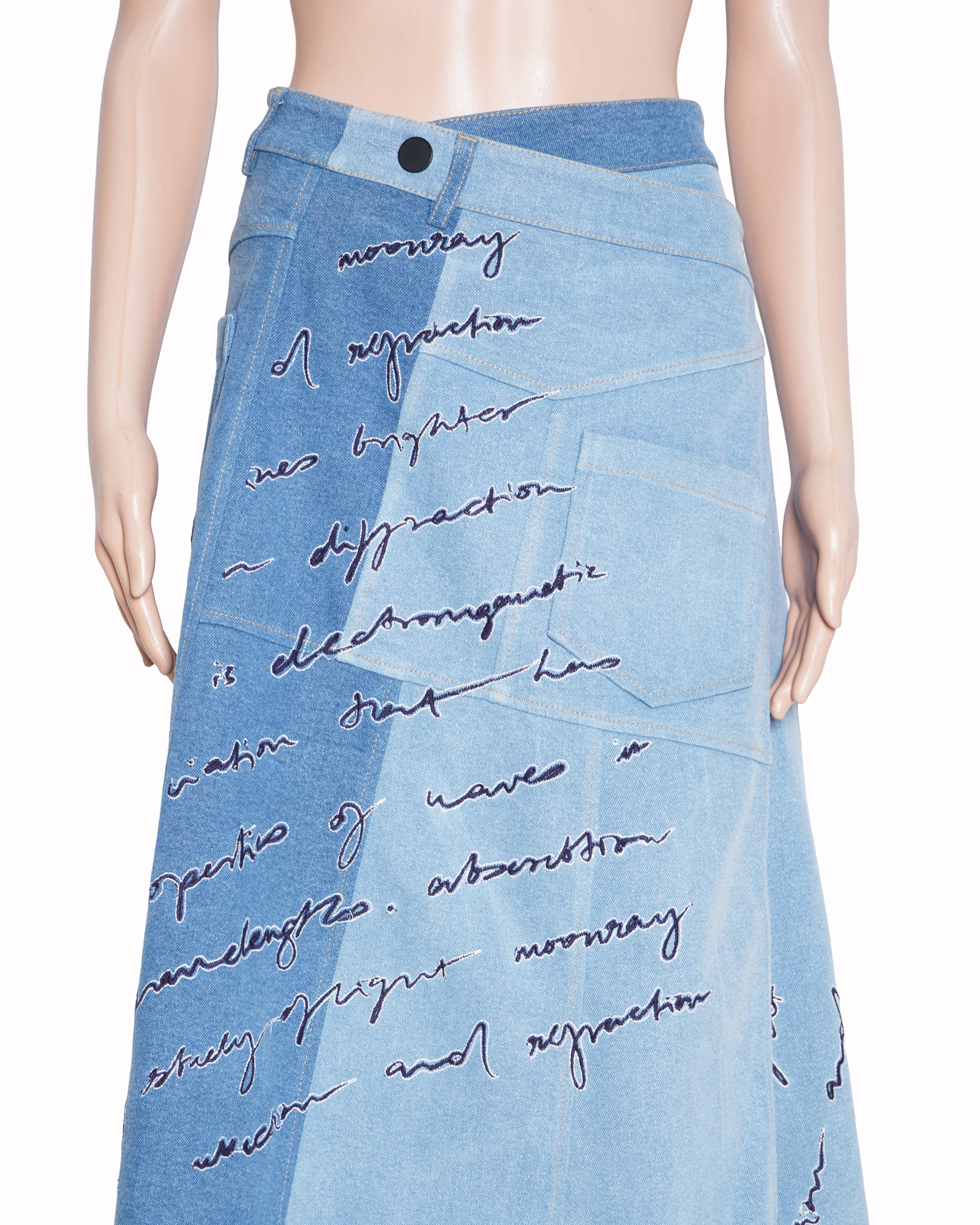 Moonray denim printed skirt