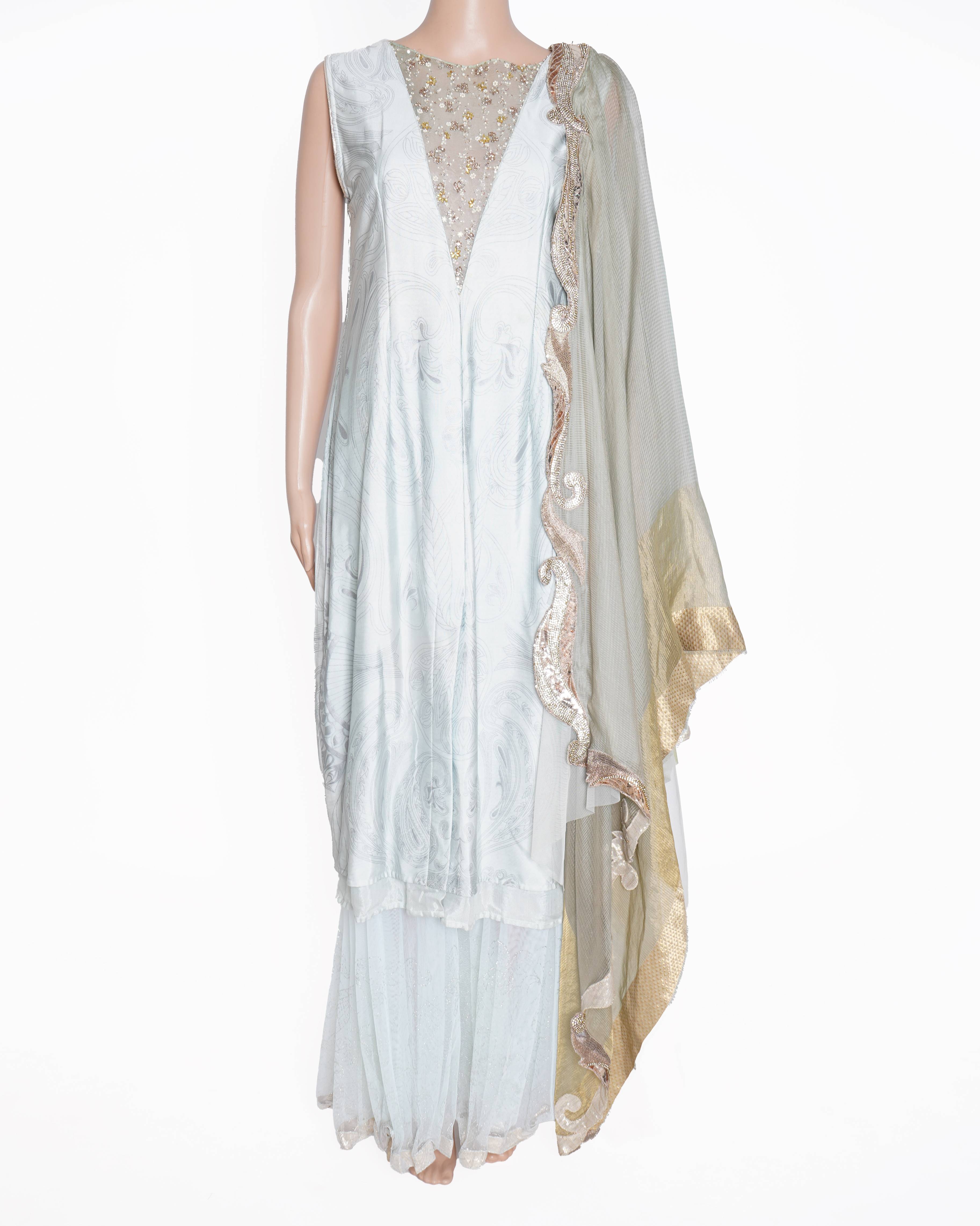 Kiran Uttam Ghosh Set of 3 In Blue