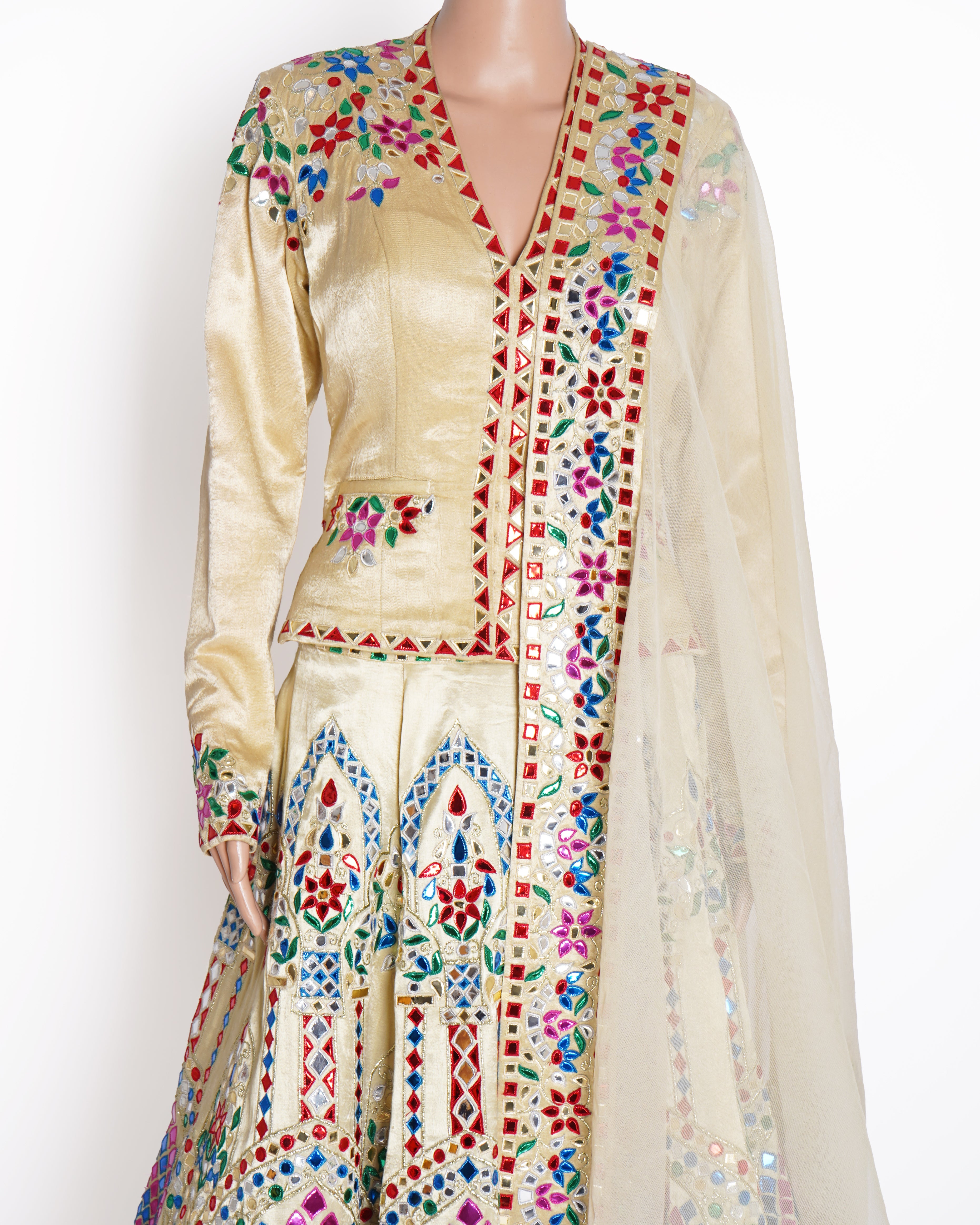 New Abu Jani Sandeep Khosla Lehenga set in yellow