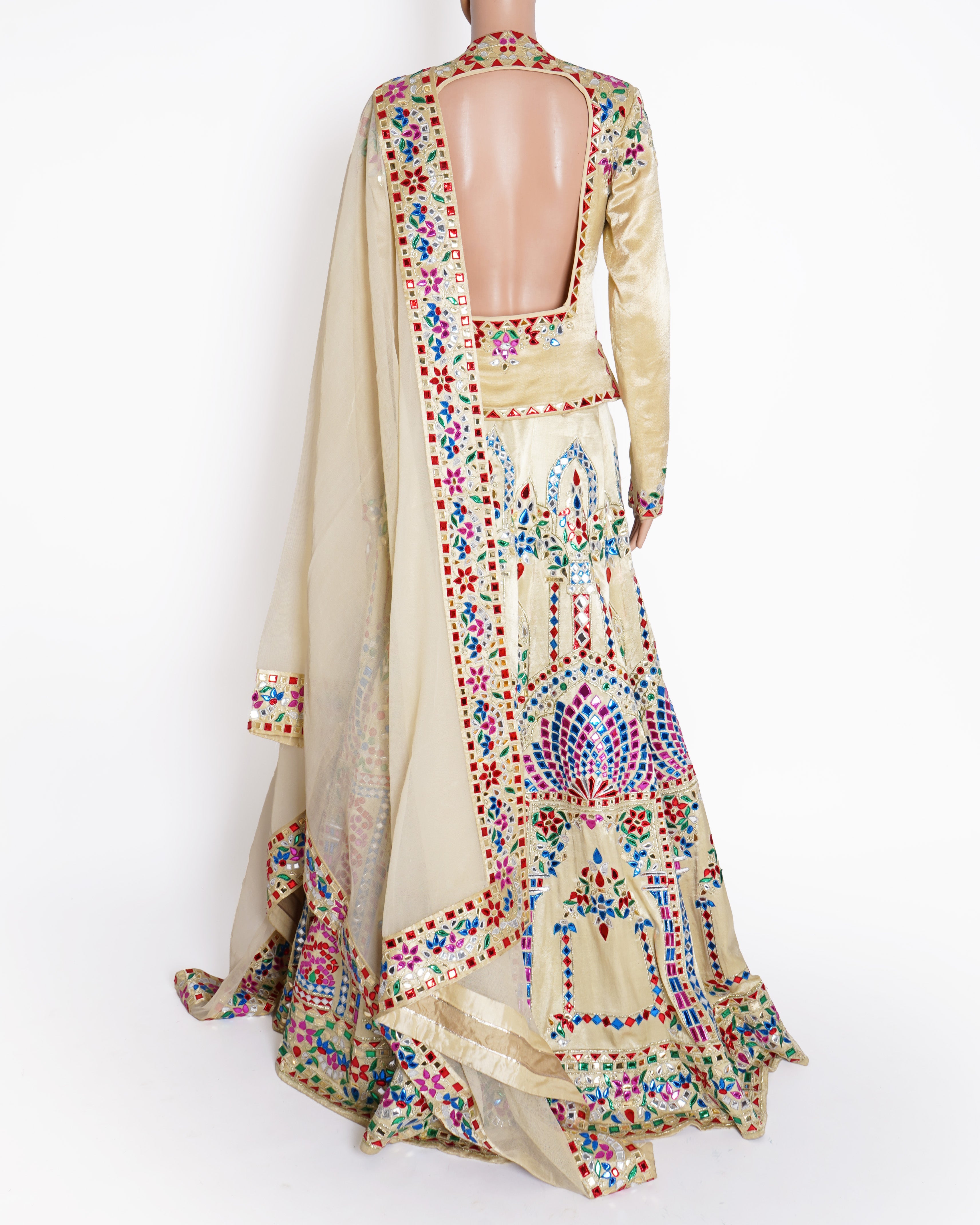 New Abu Jani Sandeep Khosla Lehenga set in yellow
