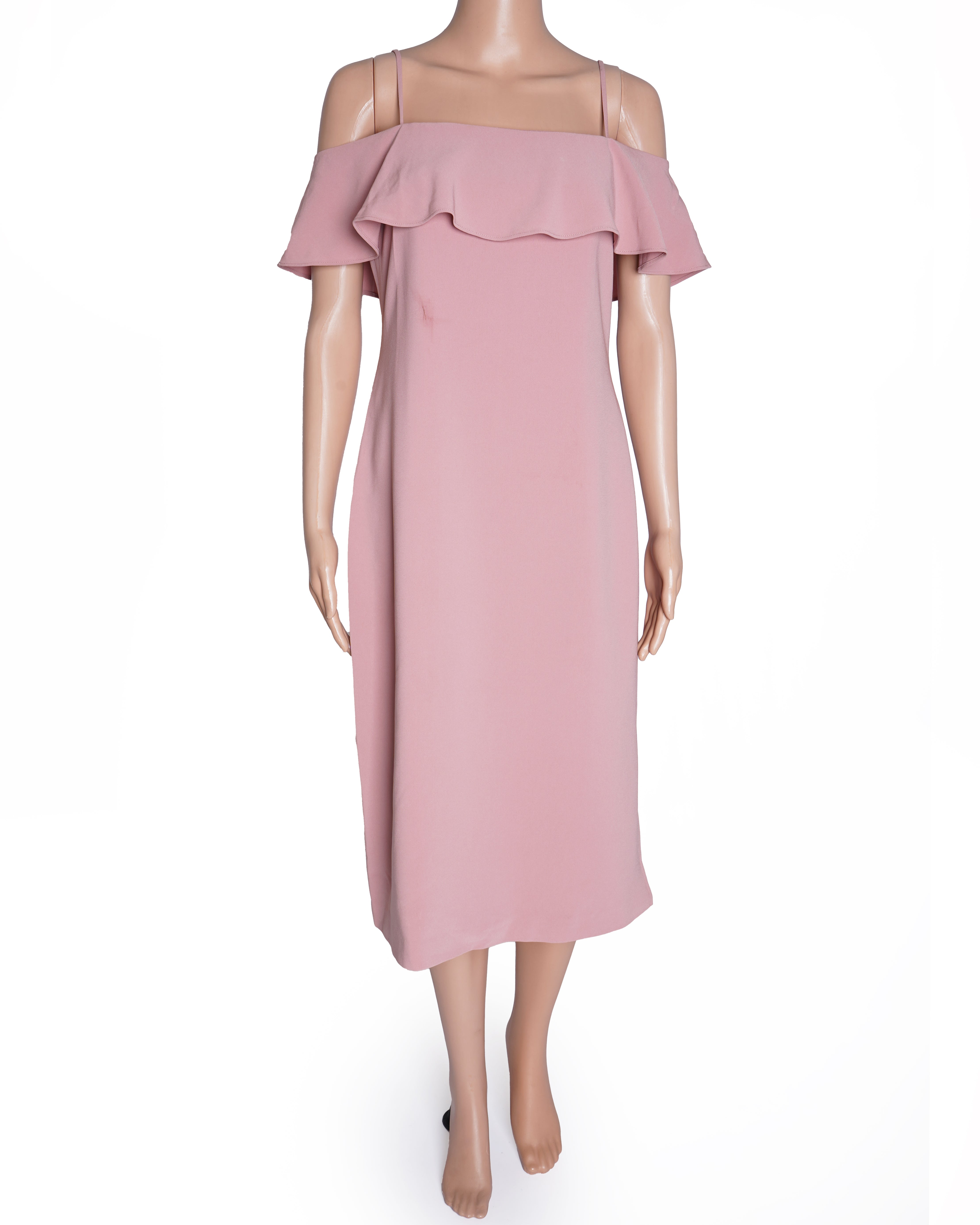 Theory Ruffle Dress In Pink