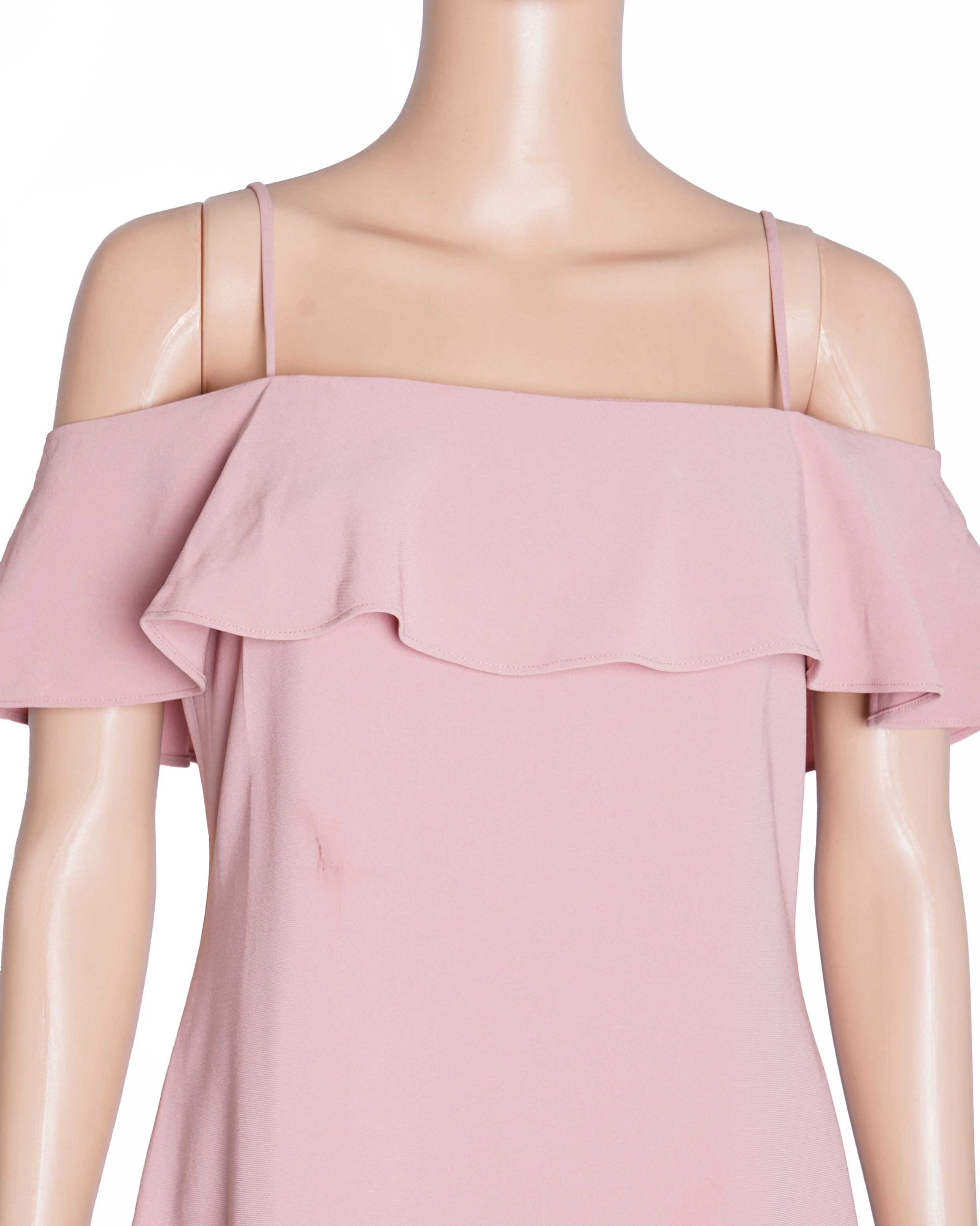 Theory Ruffle Dress In Pink