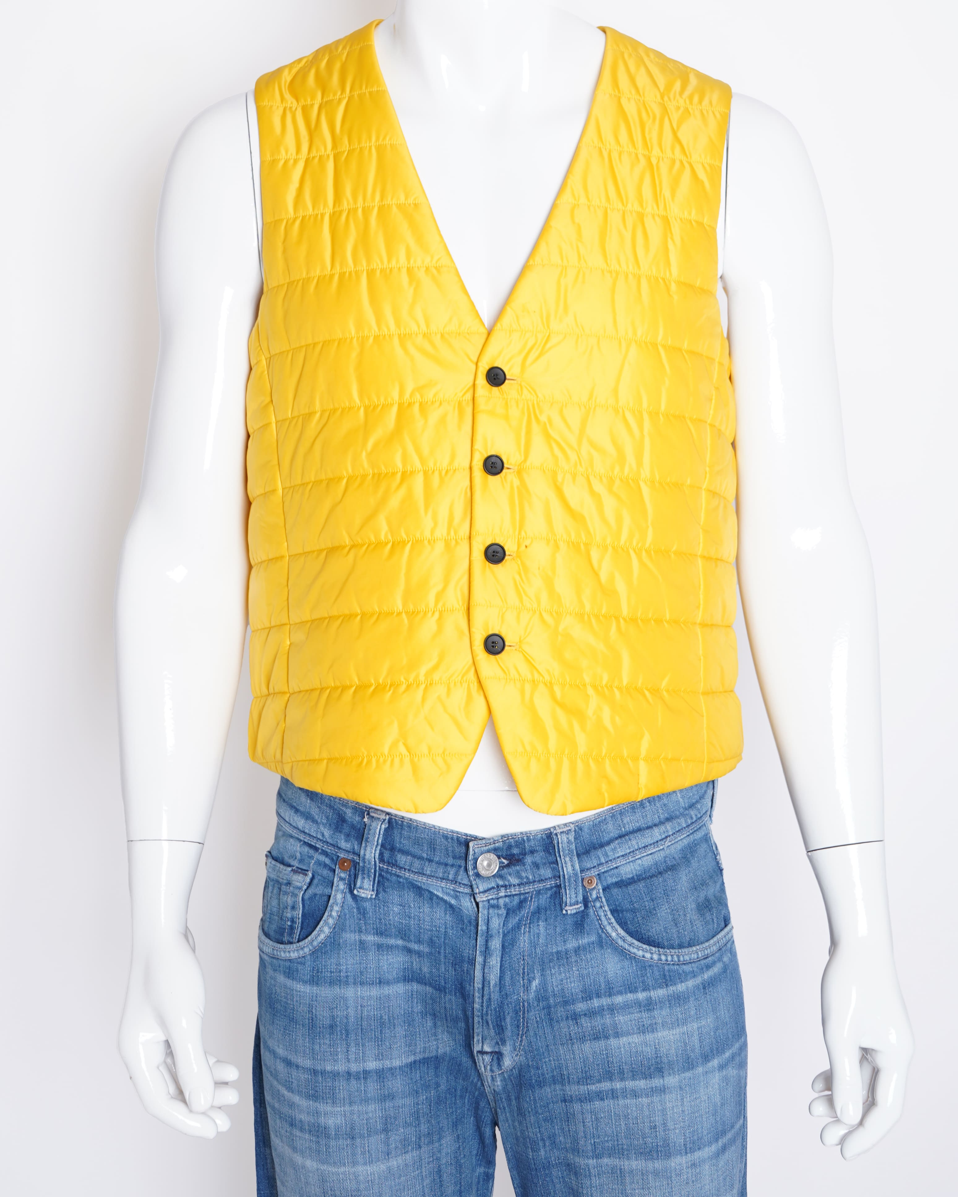 New HUGO BOSS PUFF Waistcoat in yellow