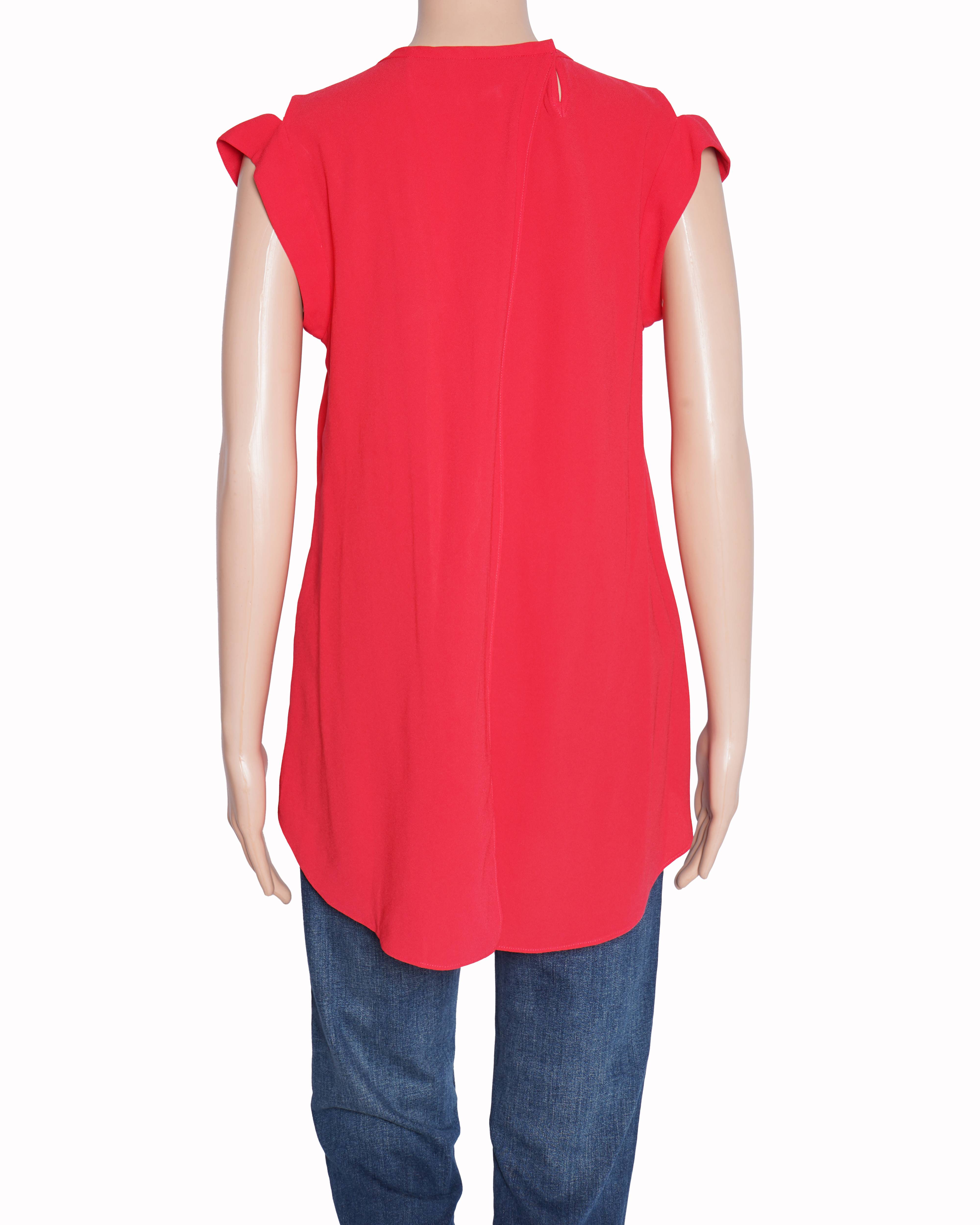 BCBG Max Azria Red Sleeveless Top