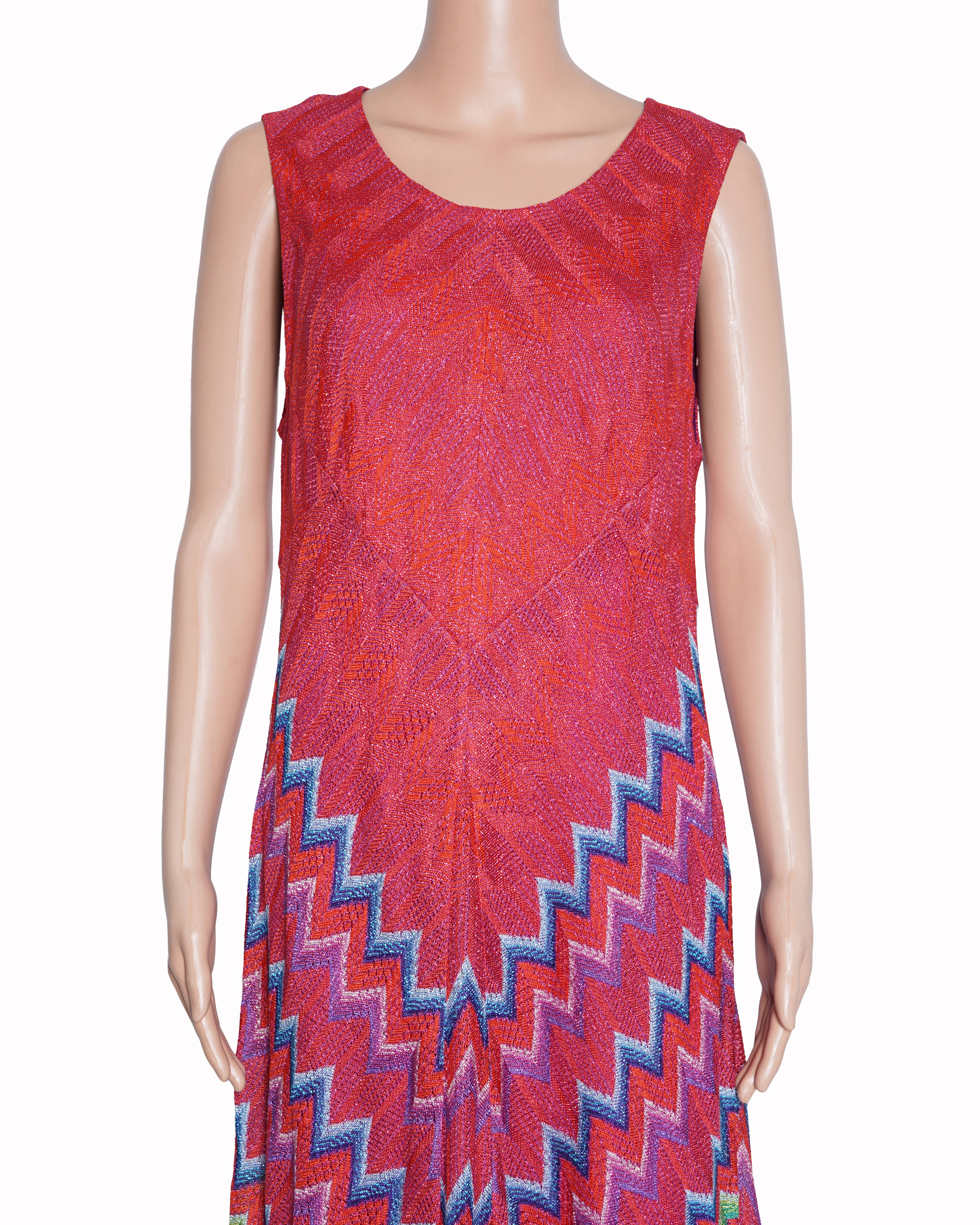 Missoni Knit Maxi Dress In Orange