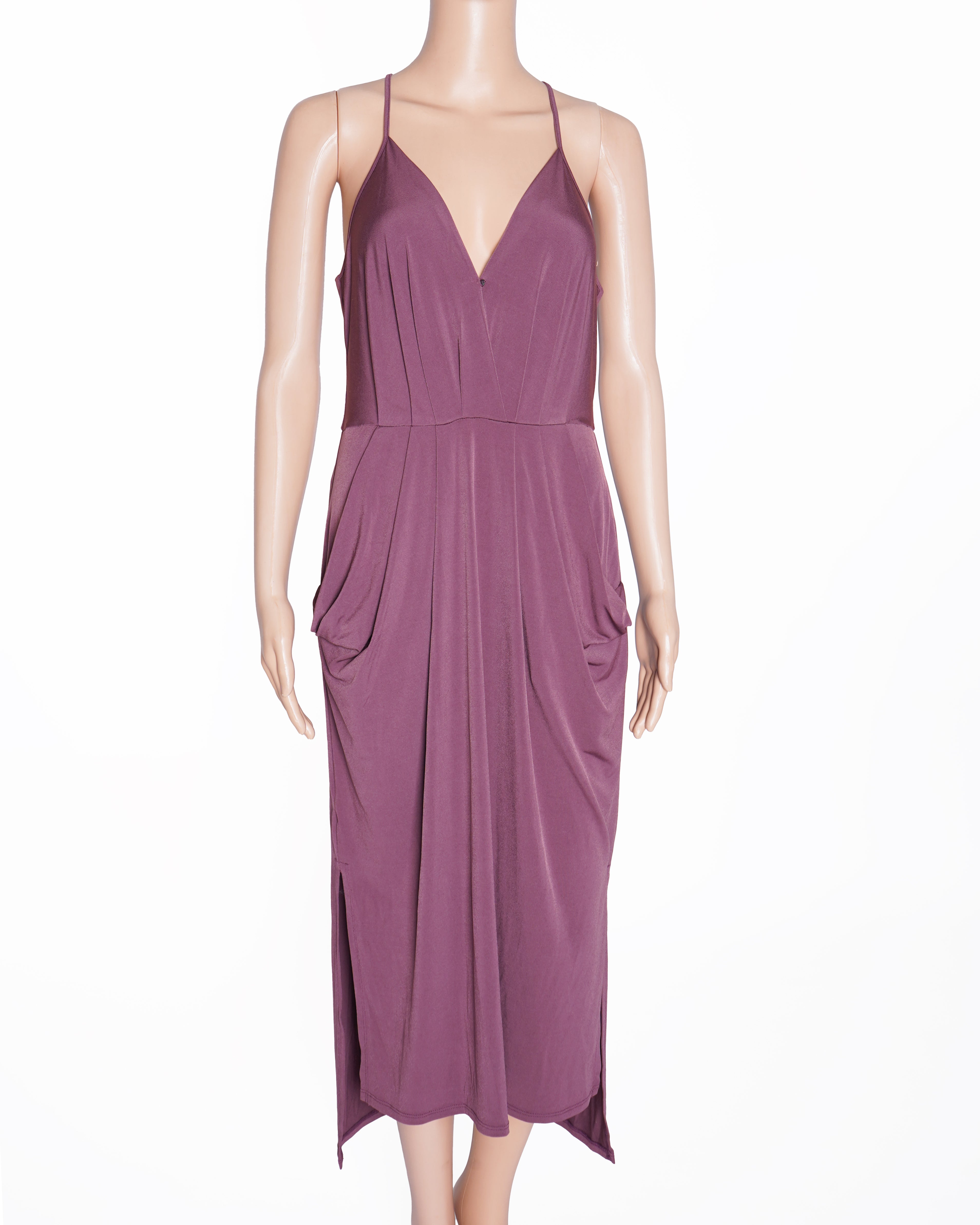 BCBG Cowl Dress In Purple