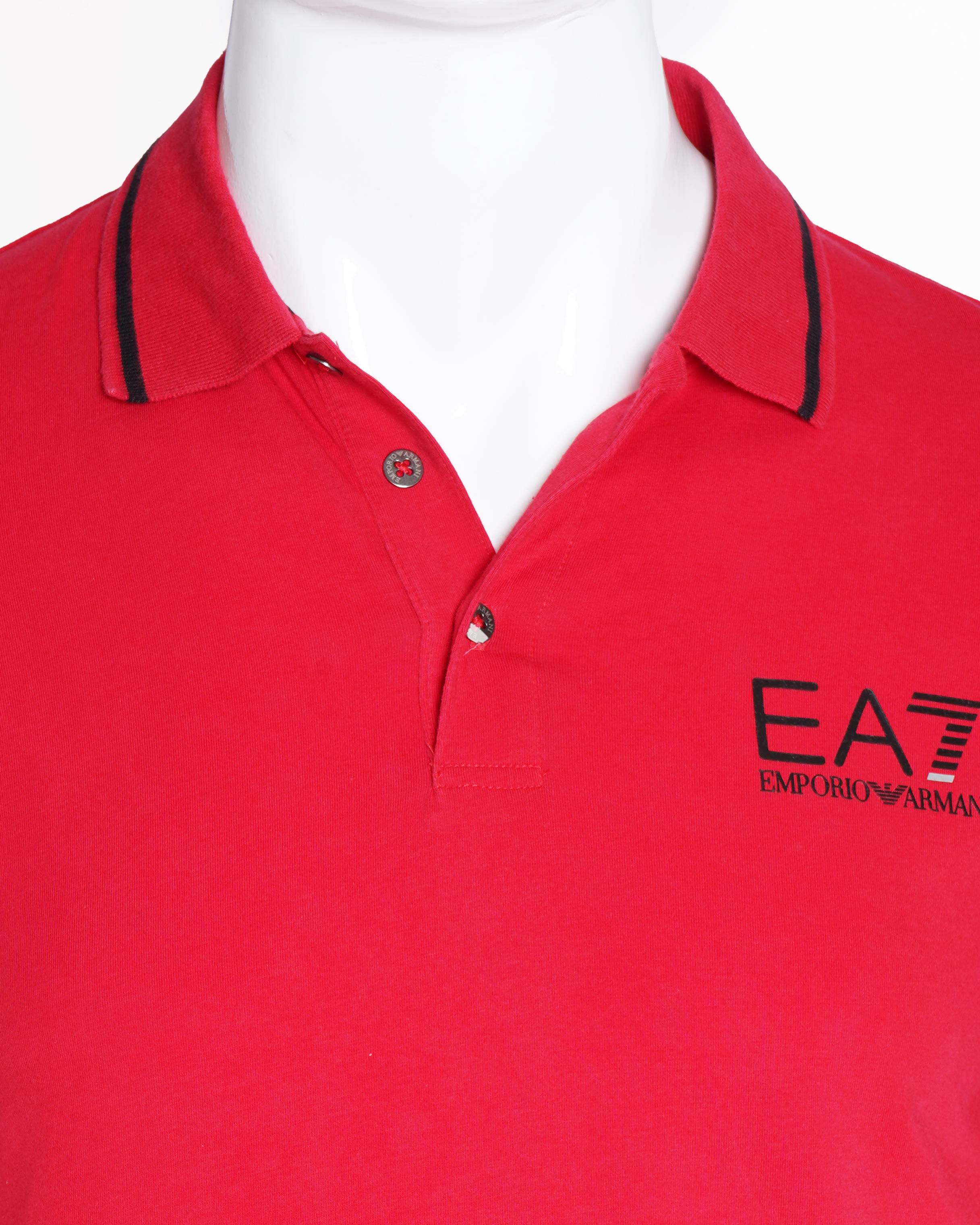 Emporio Armani EA7 Red Polo T-shirt