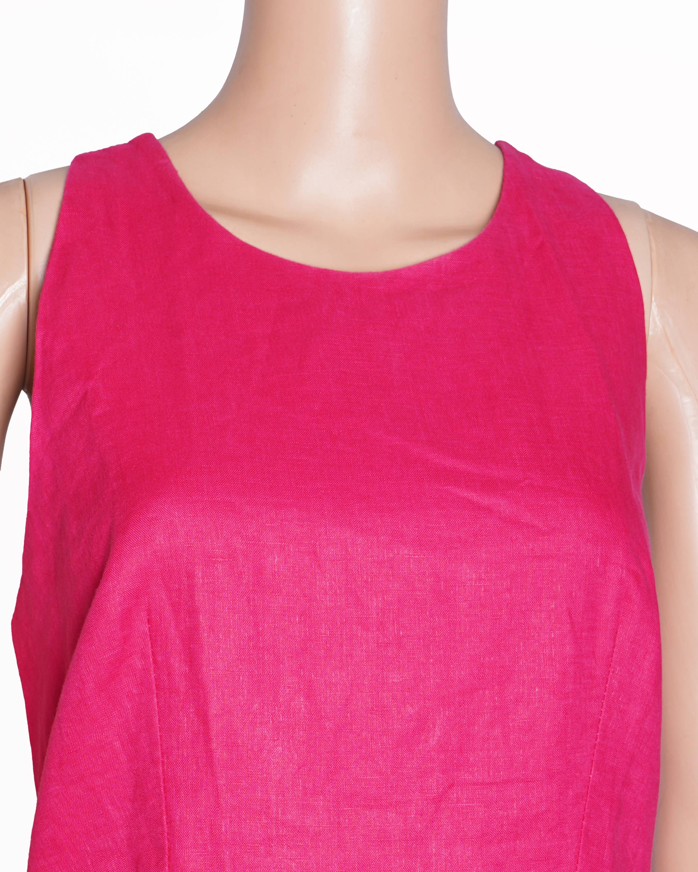 Caroll Midi Dress In Hot Pink