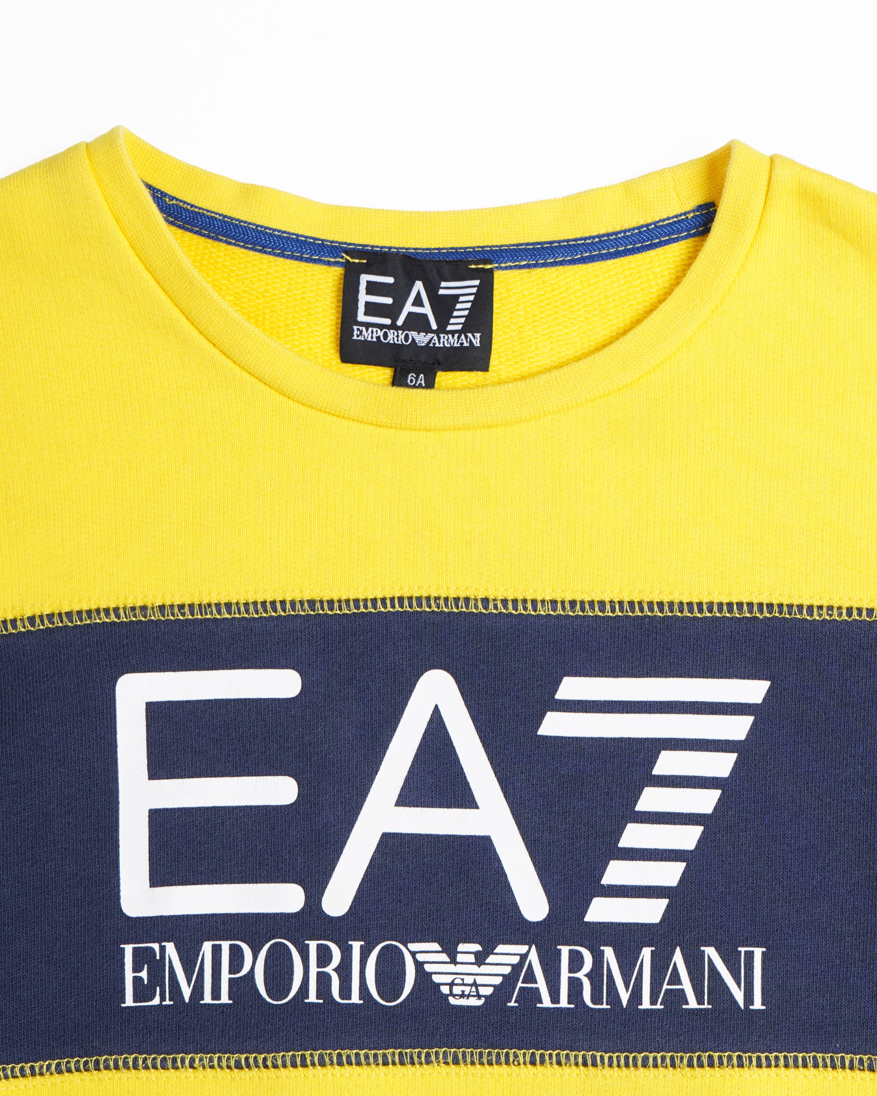 Emporio Armani Kids Relaxed Fit Sweatshirt with Contrast Logo