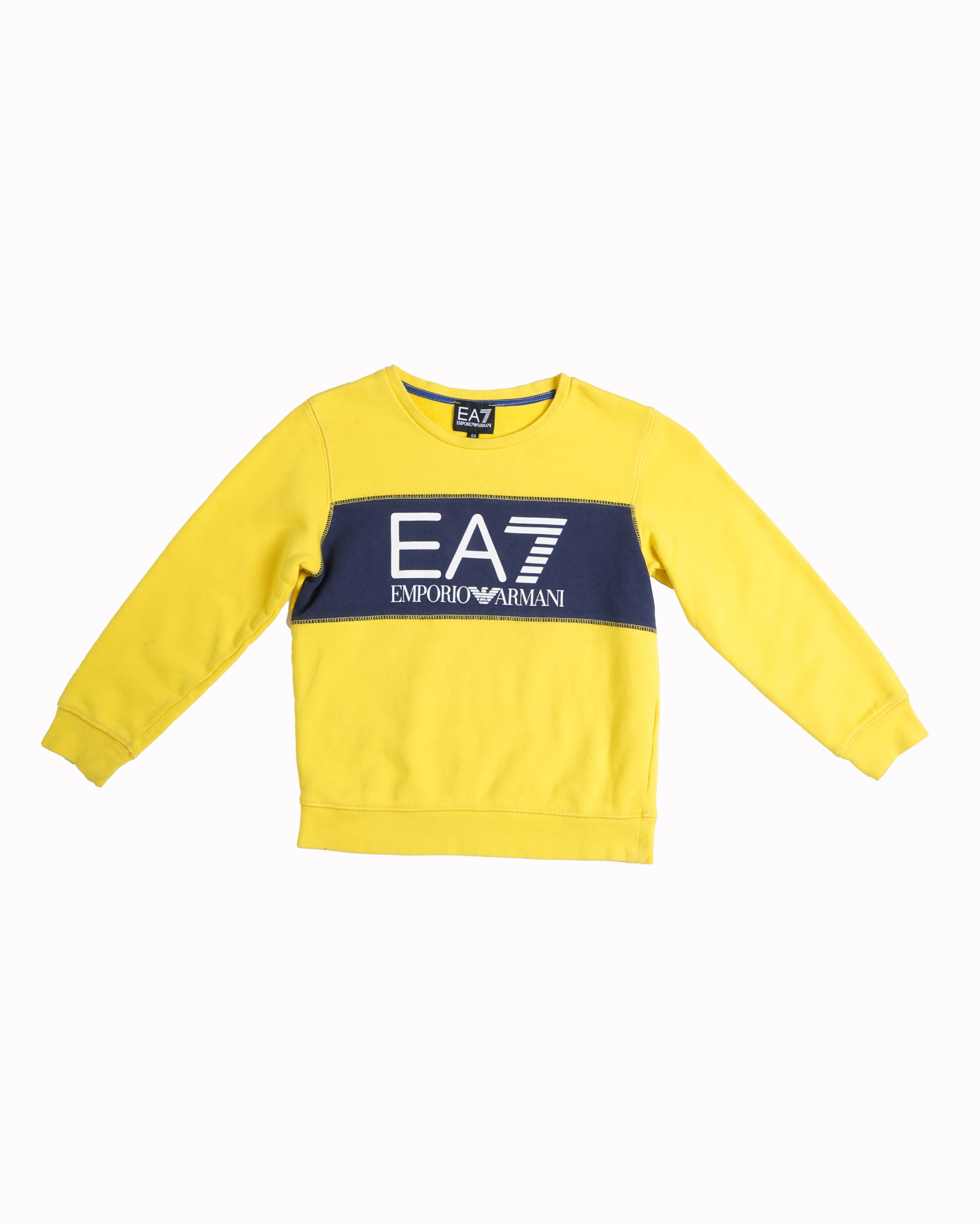 Emporio Armani Kids Relaxed Fit Sweatshirt with Contrast Logo