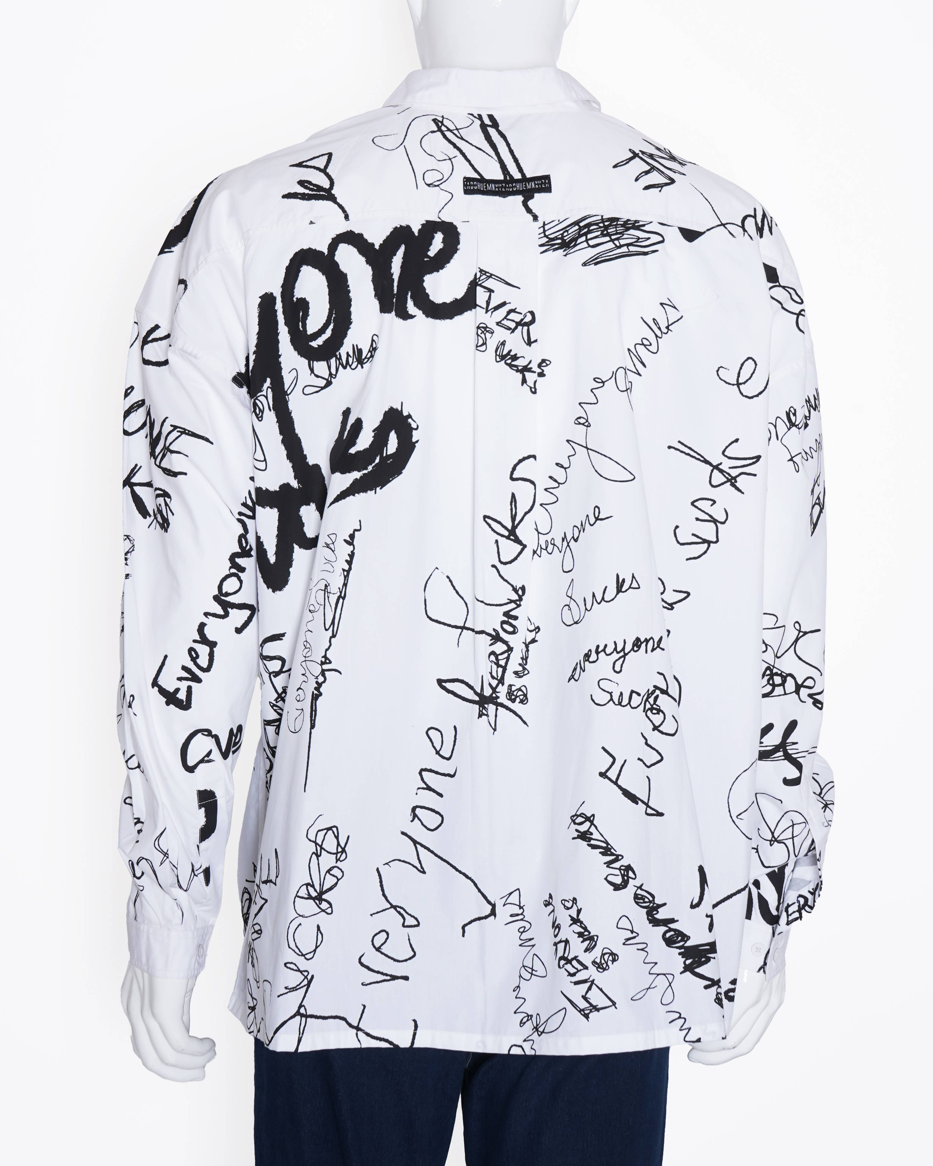 Huemn Unisex
graffiti button down shirt