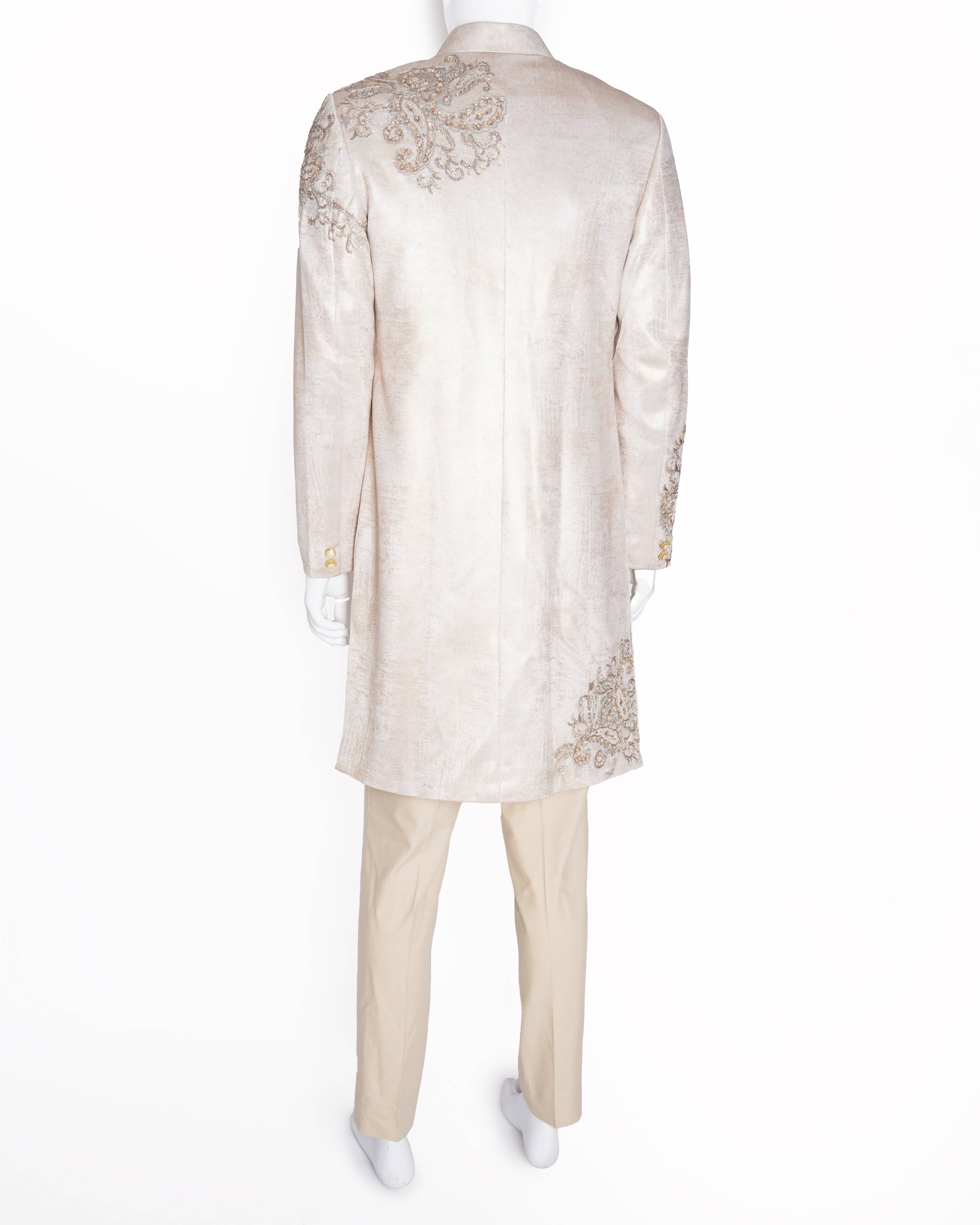 Tarun Tahiliani Men's Bandhgala Set In Ivory (Set of 3)