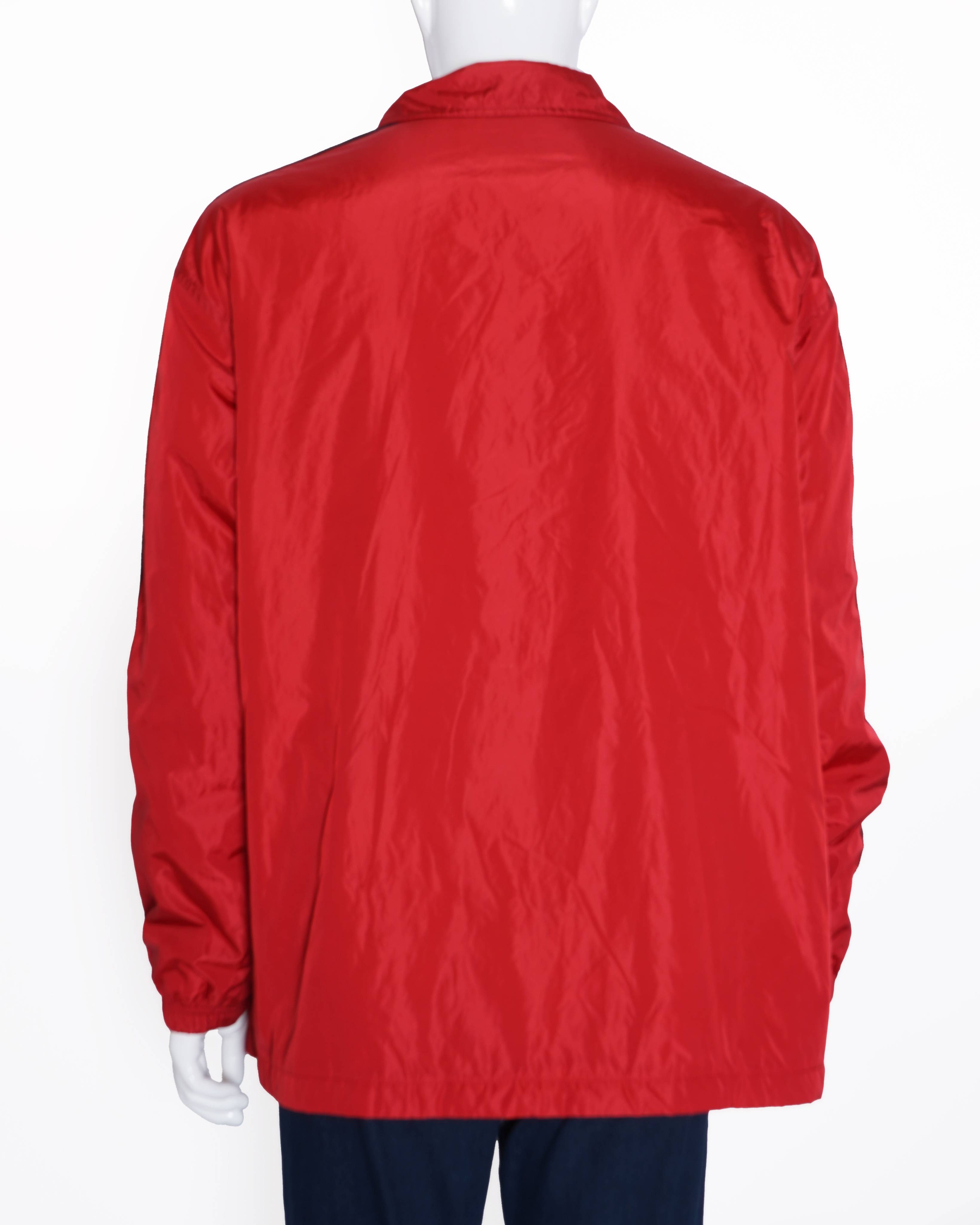 Gucci x Adidas Limited EditionNylon Parachute Bomber Jacket In Red
(Unisex)