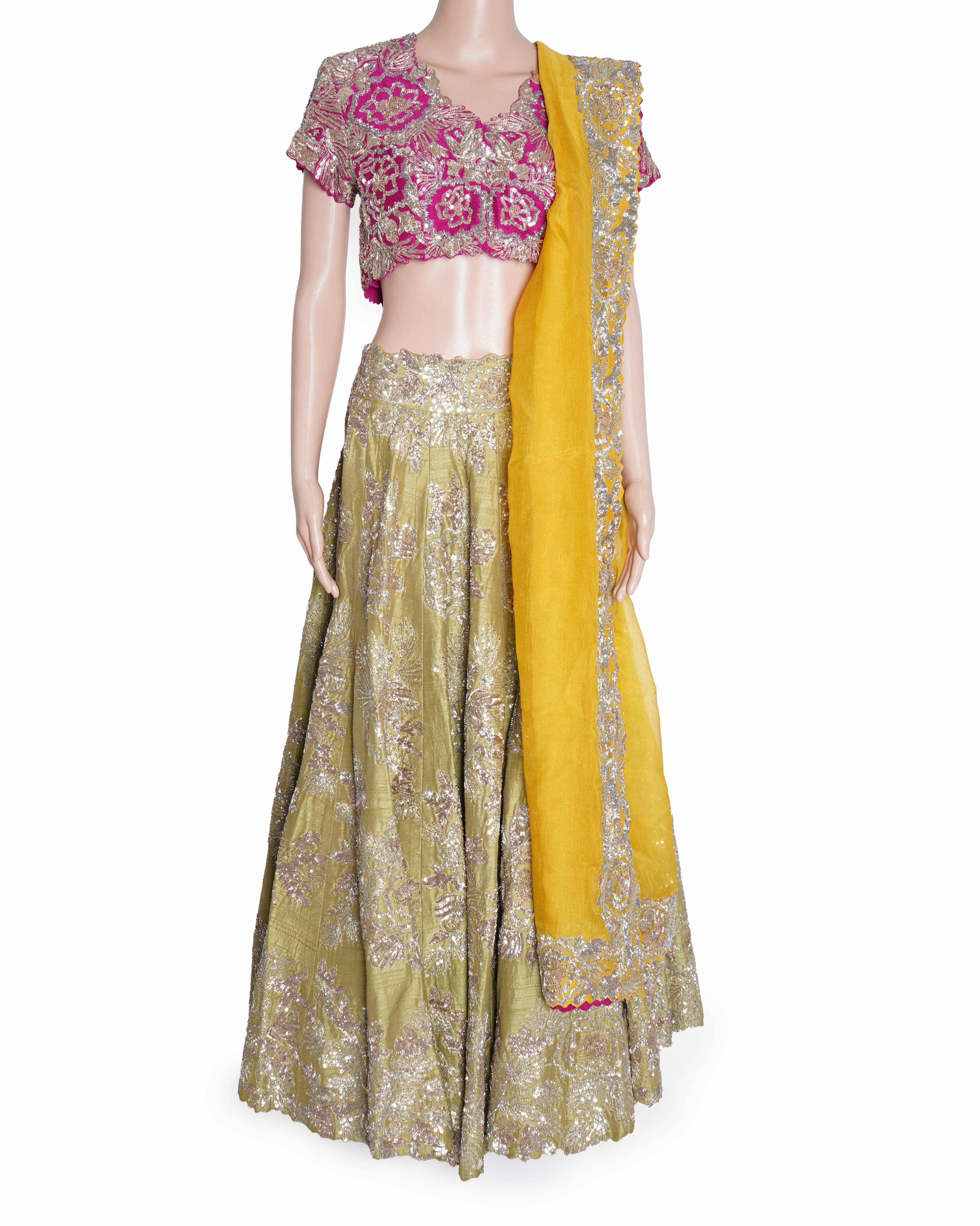 Mrunalini Rao embroidered lehenga set with dupatta set of 3