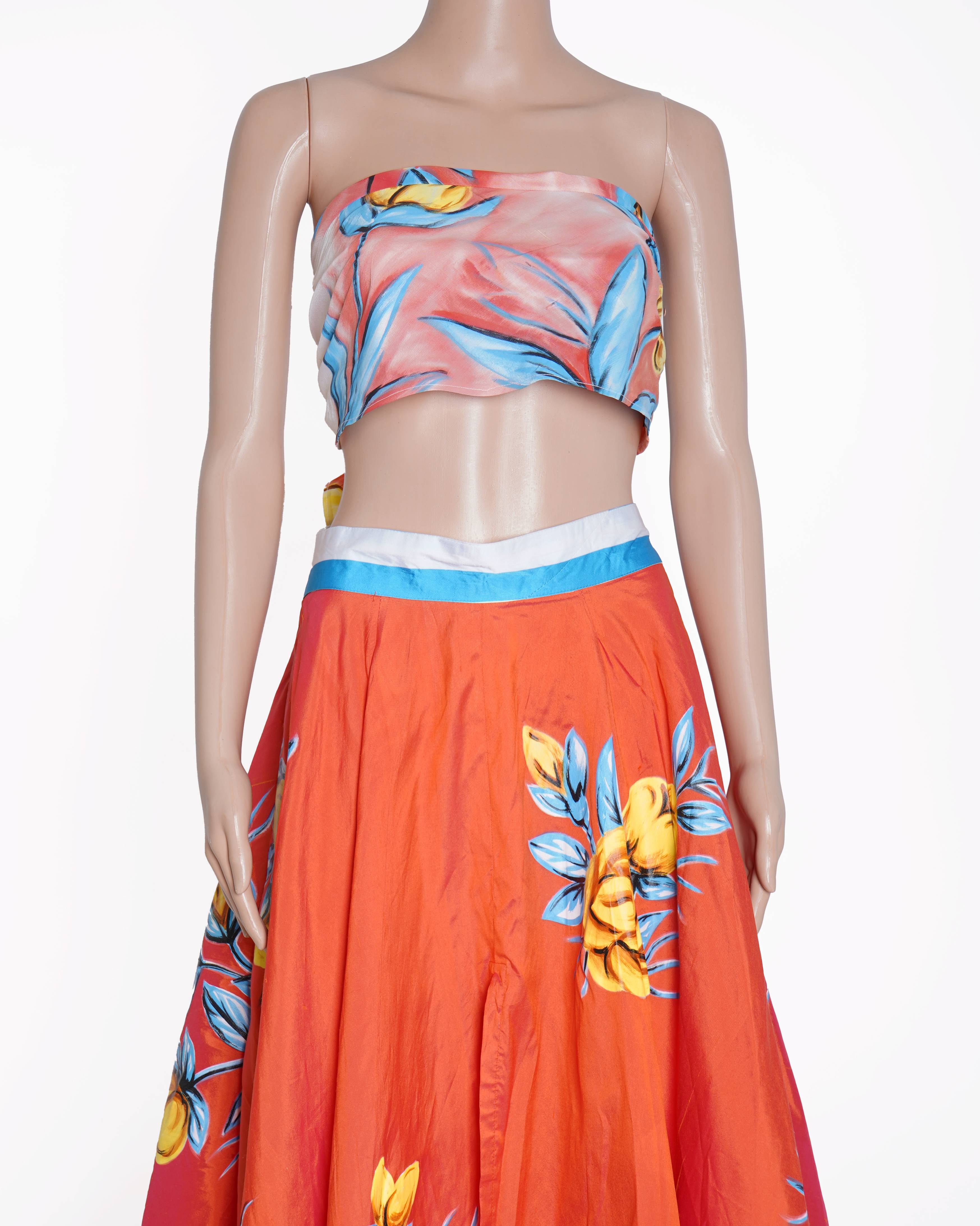 Mahek Mirpuri Printed skirt with scarf