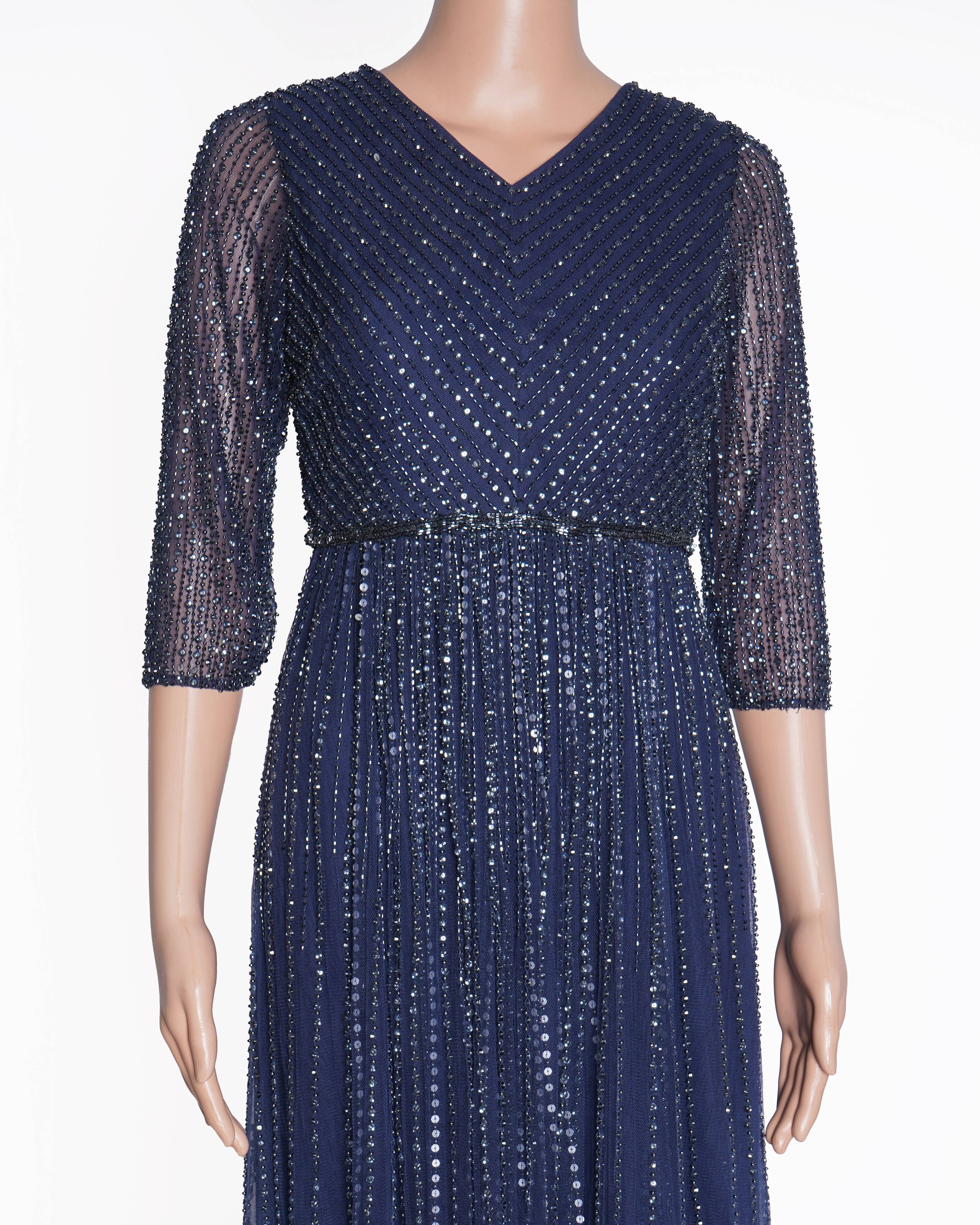 Sharnita nandwana navy blue celestial gown