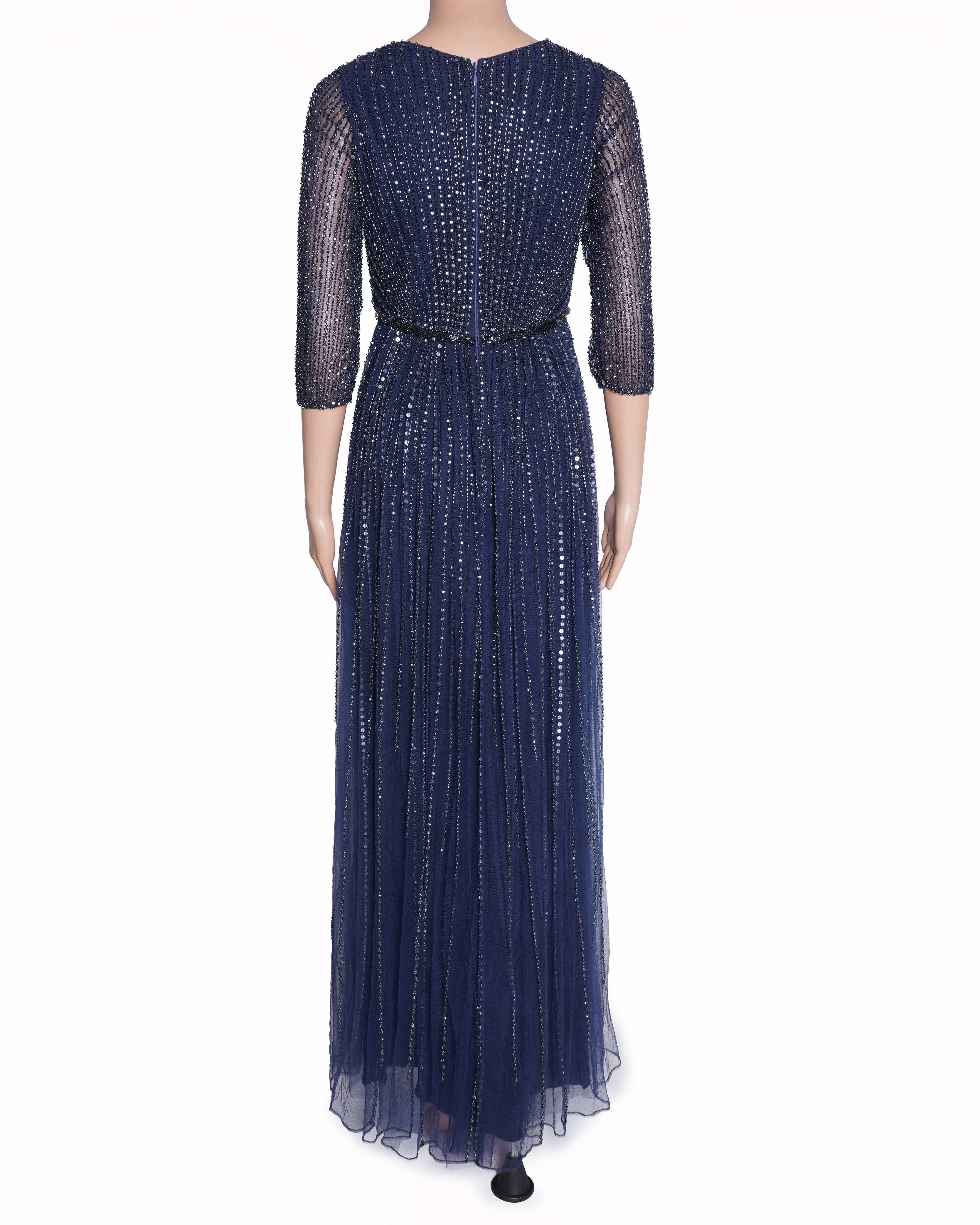 Sharnita nandwana navy blue celestial gown