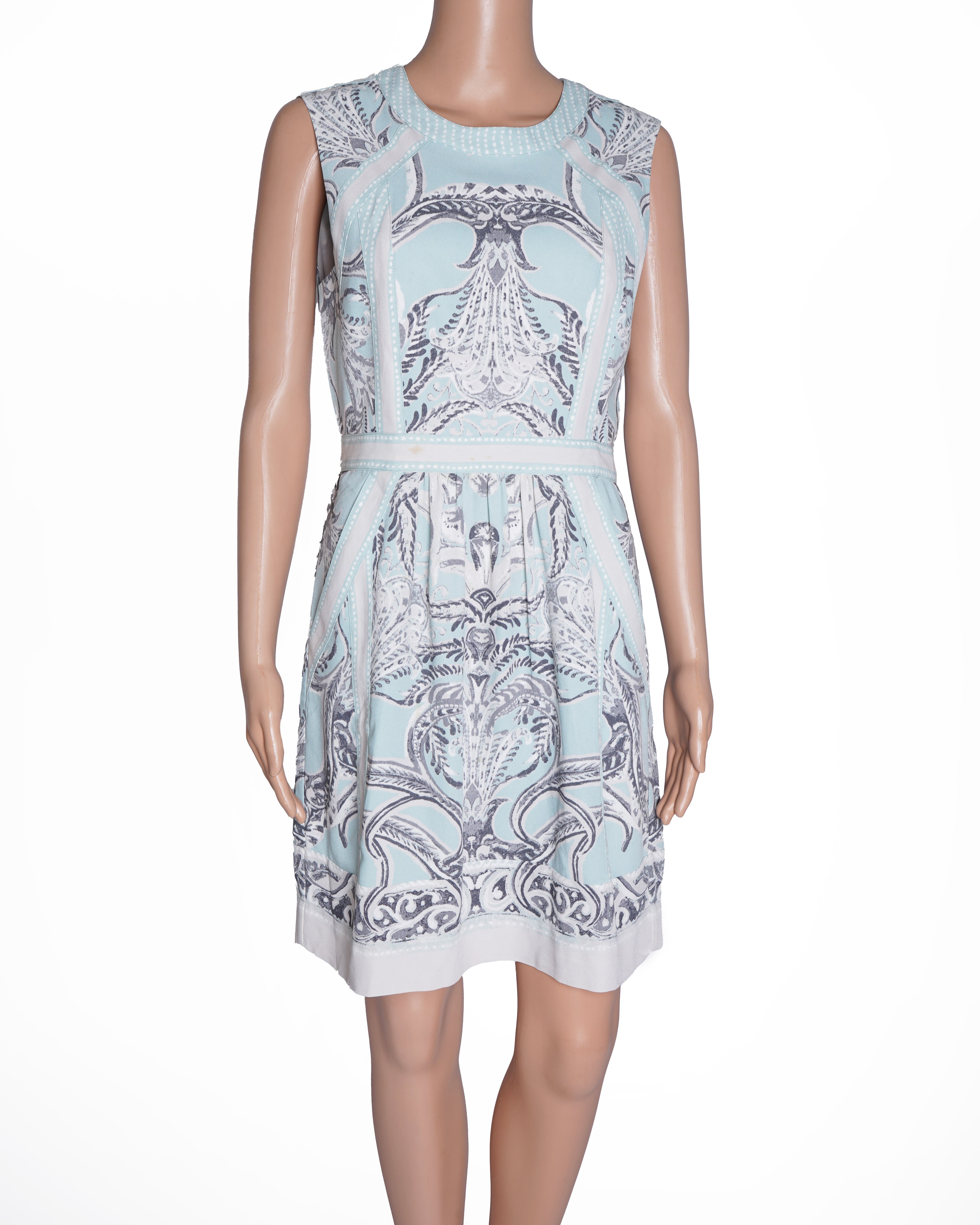 BCBGMAXAZRIA Printed Dress In Blue