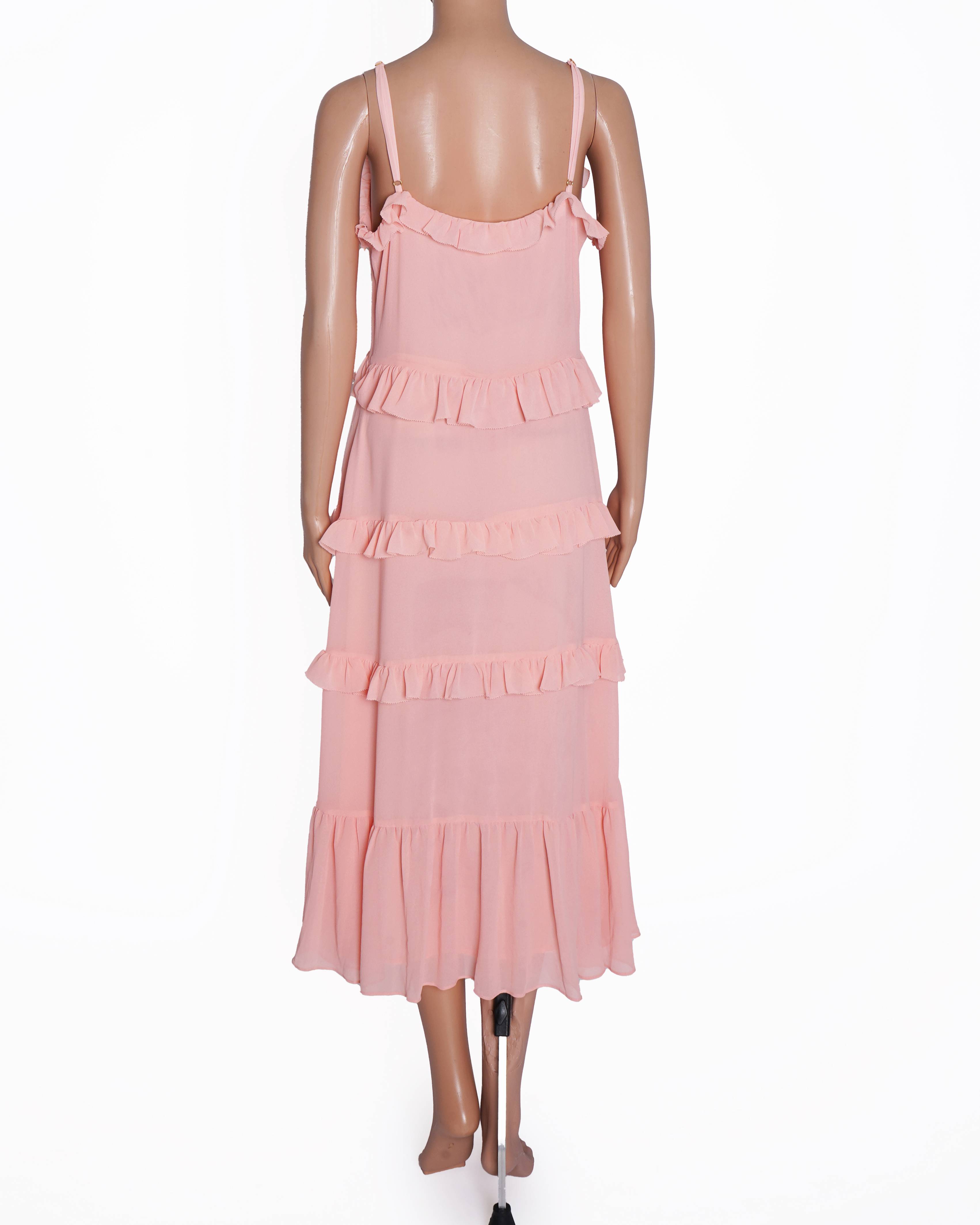 Michael Kors Ruffle Dress In Pink