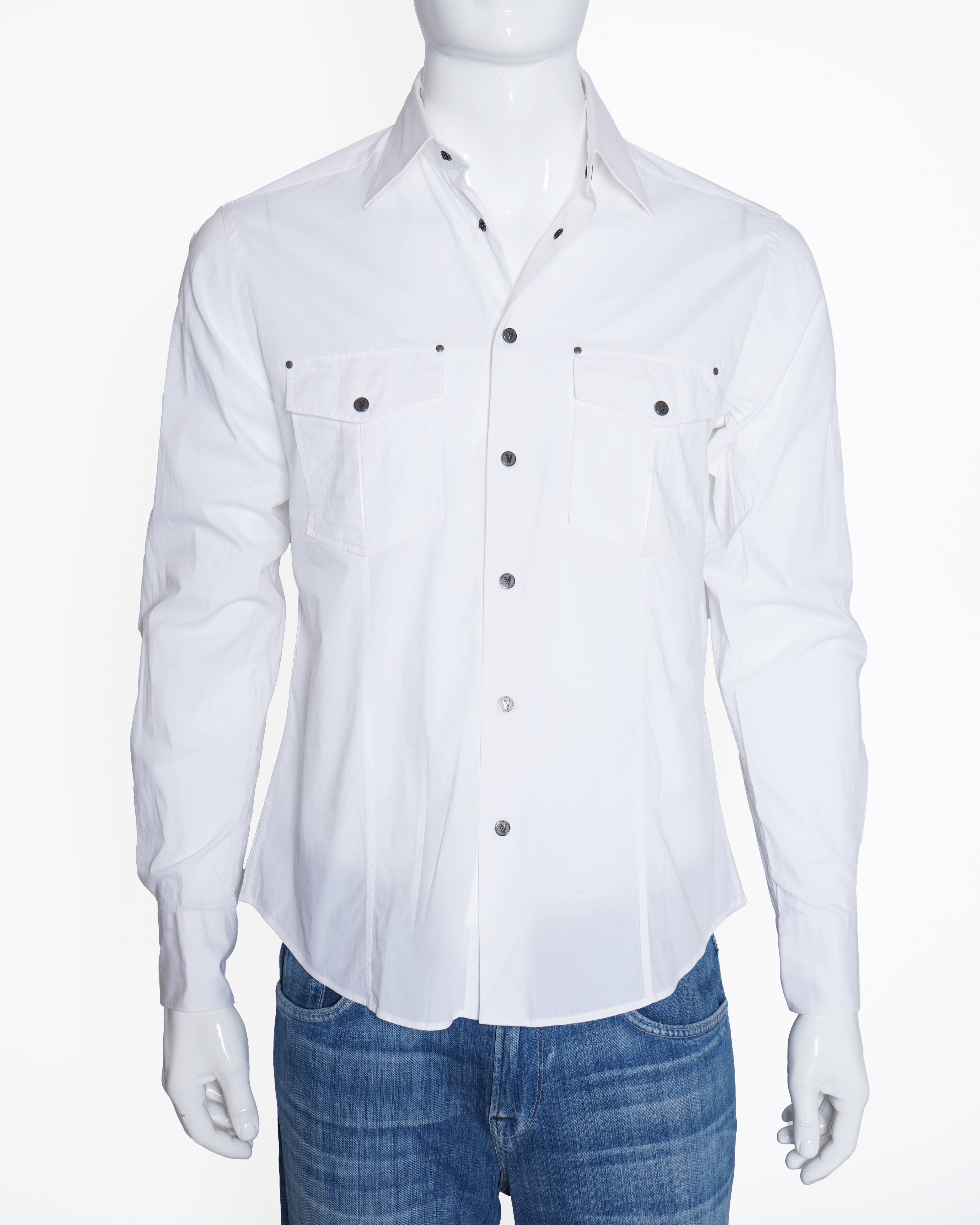 Versace
Full sleeves button down white shirt