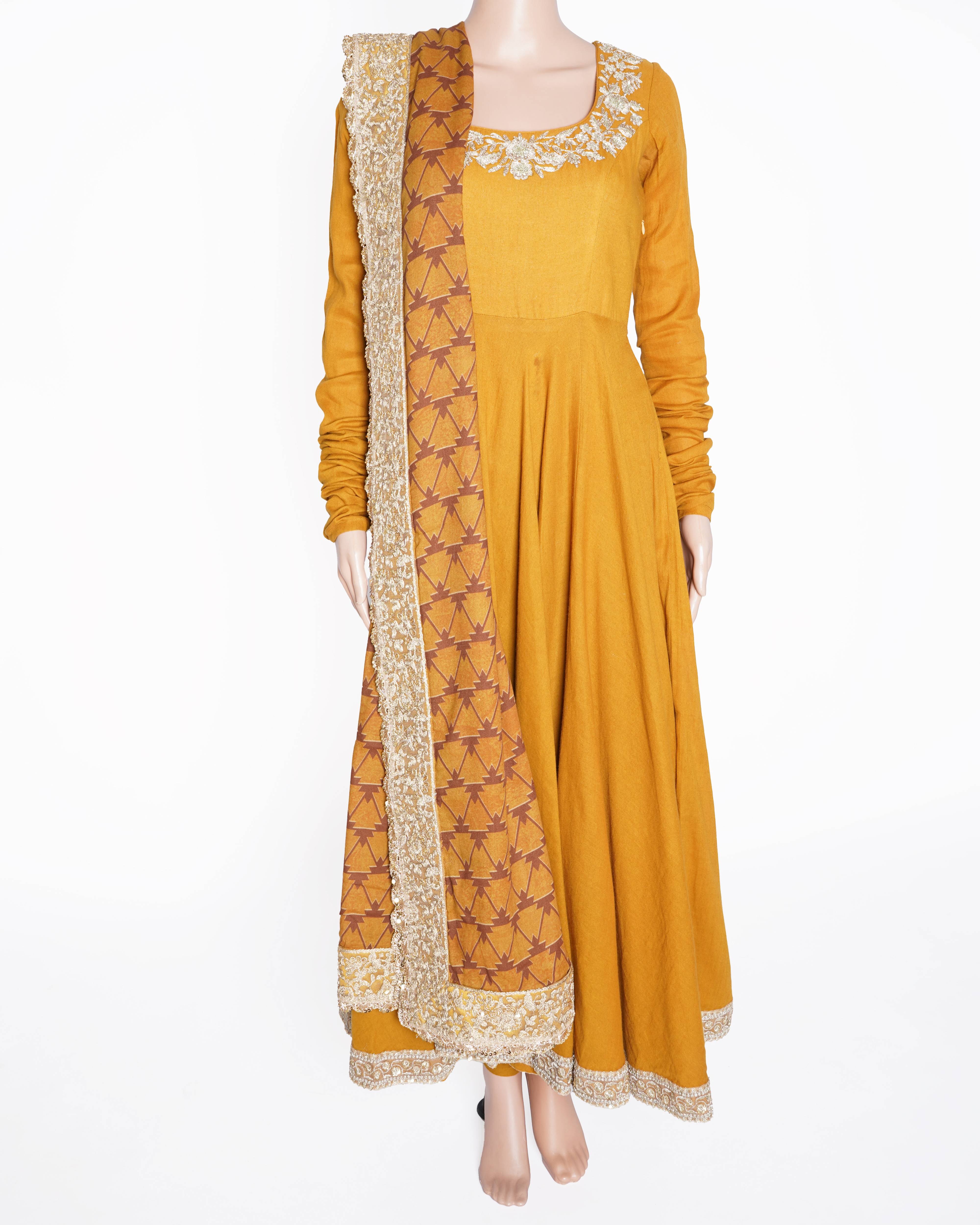 Vikram Phadnis Suit Set In Mustard Yellow