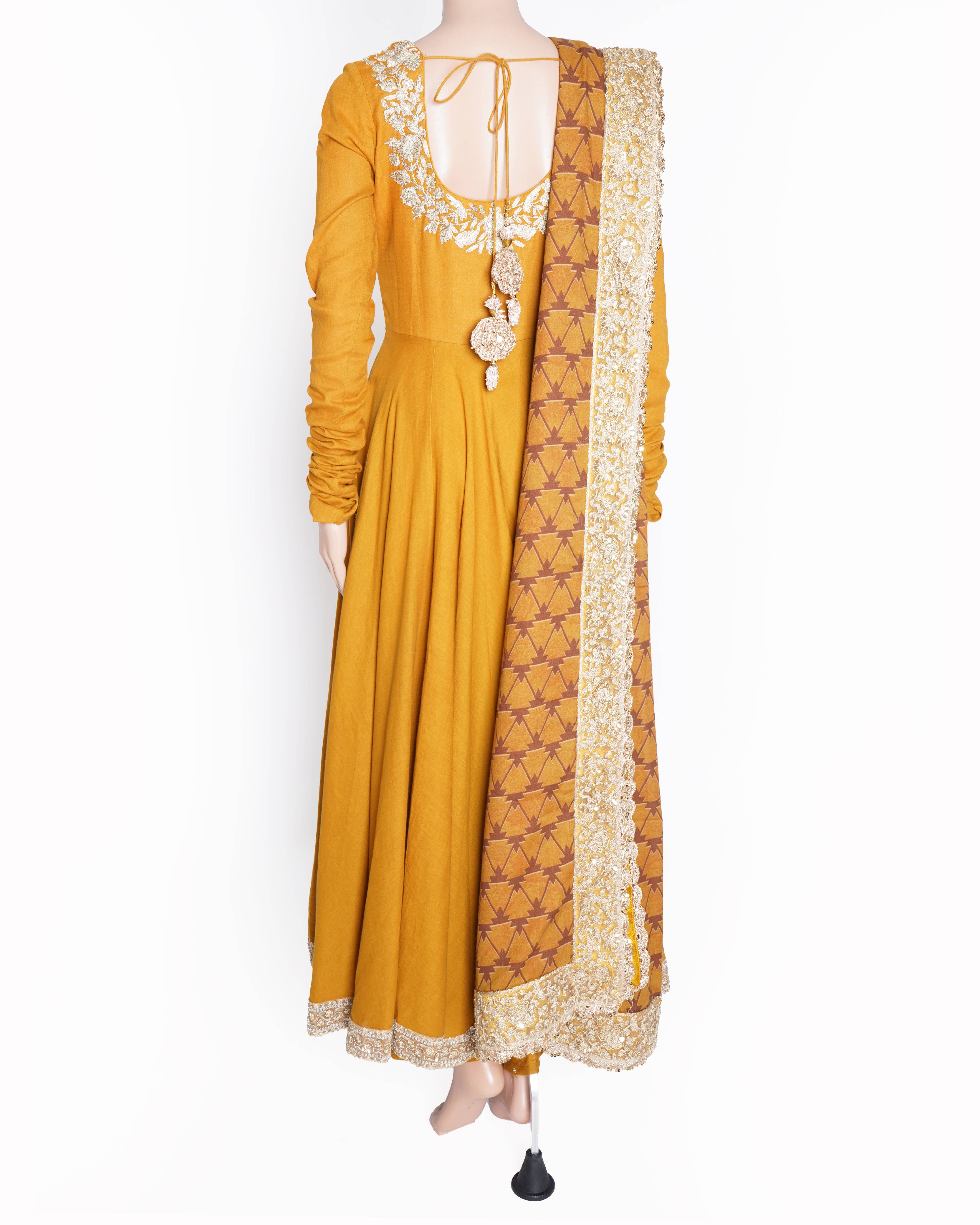 Vikram Phadnis Suit Set In Mustard Yellow
