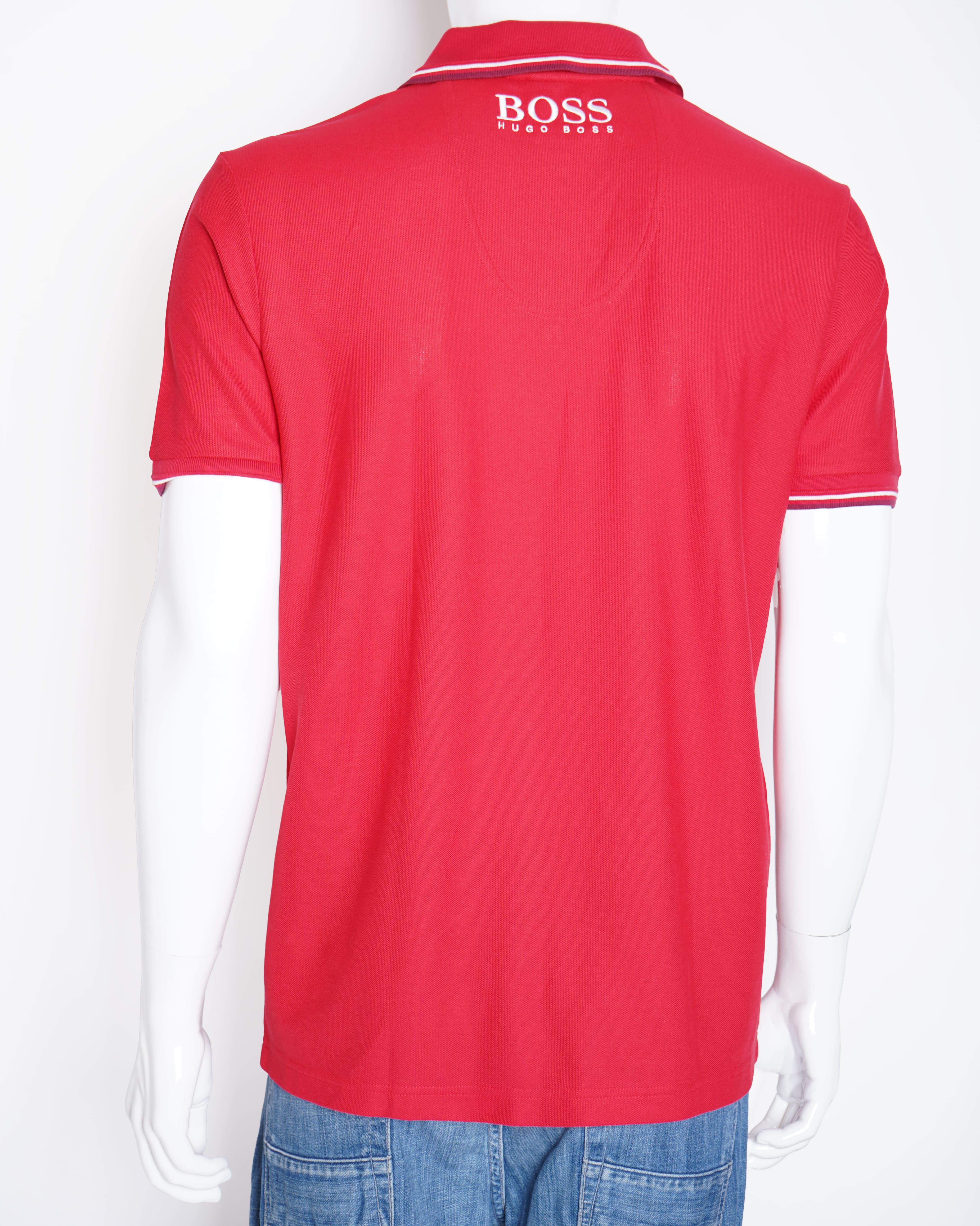 New Hugo Boss Polo Men's Tshirt In Red