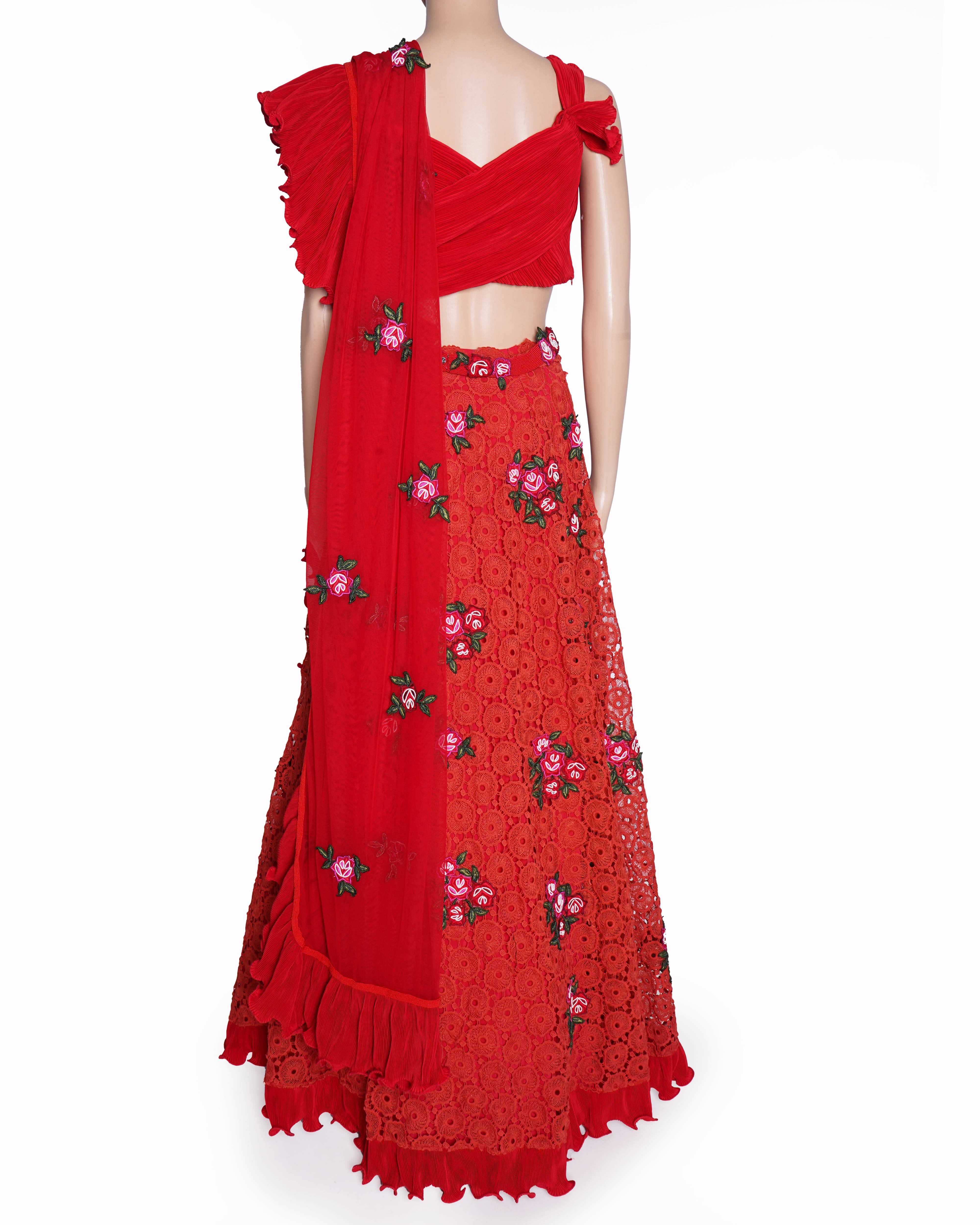 Surily G
Red crochet lehanga set of 4