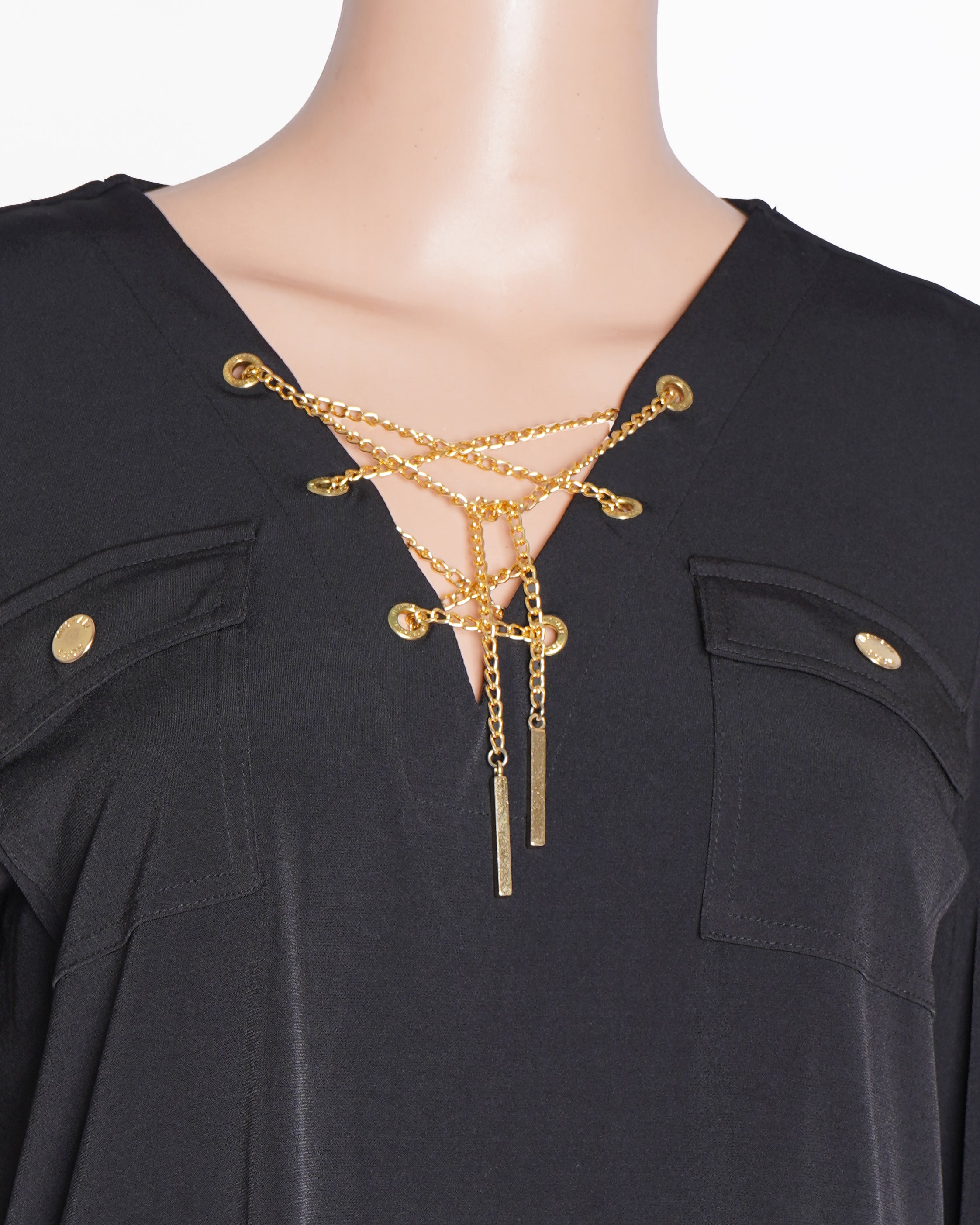 Michael Kors Mini Loose Fit Dress In Black