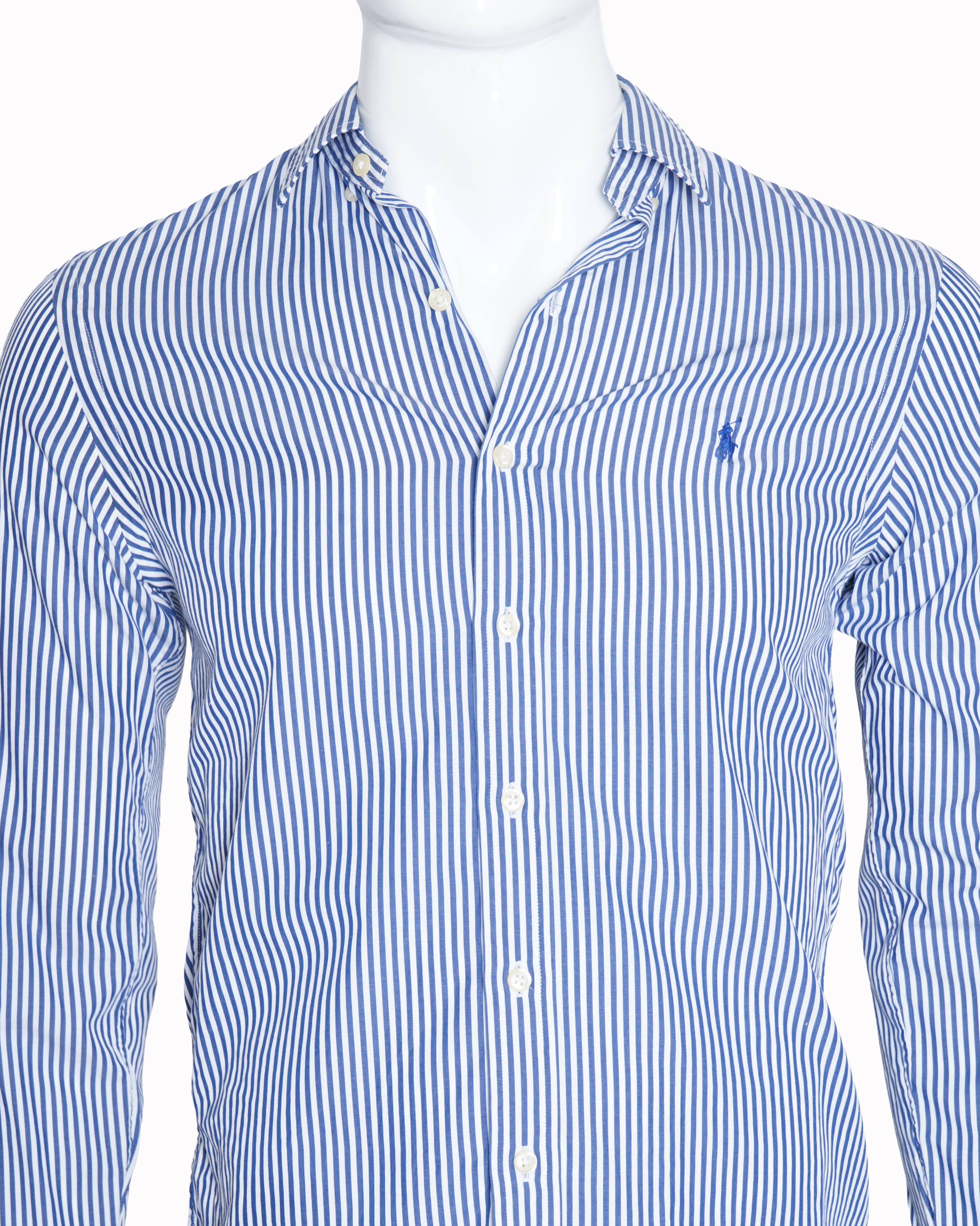 Ralph Lauren Vertical Stripes Blue Shirt