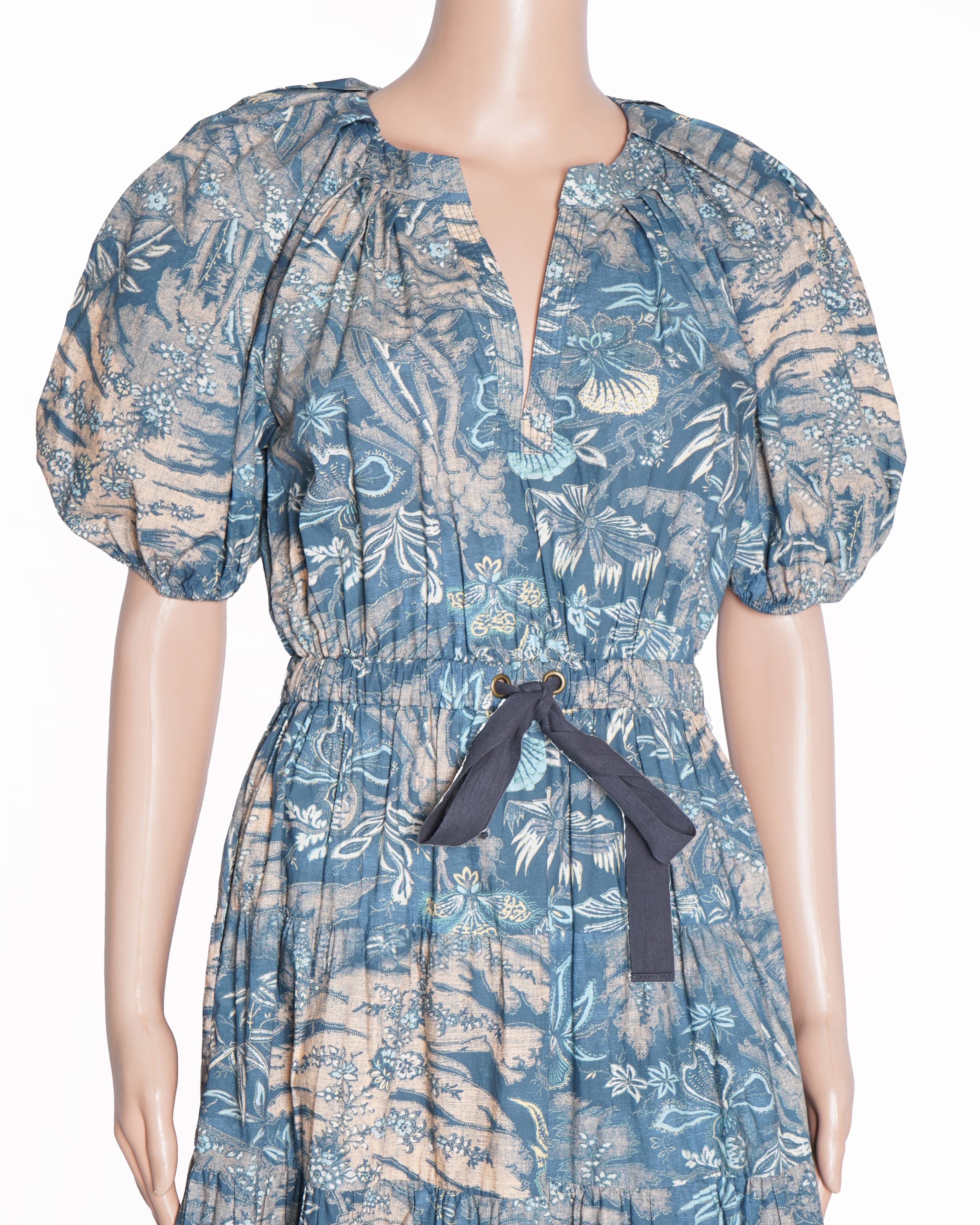Ulla Johnson Printed Puff Sleeve Dress