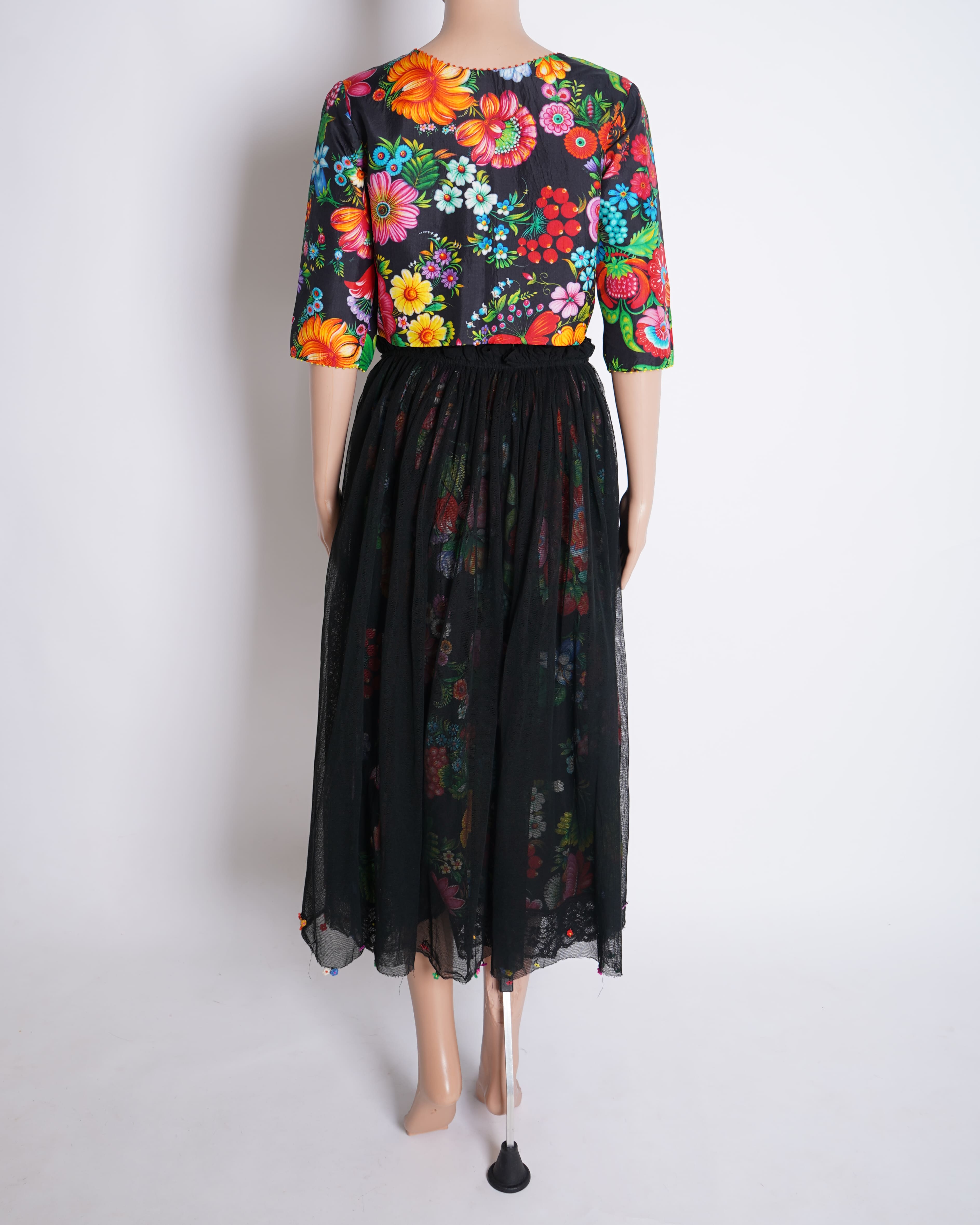 Pero Multicolour Floral Bodice Top