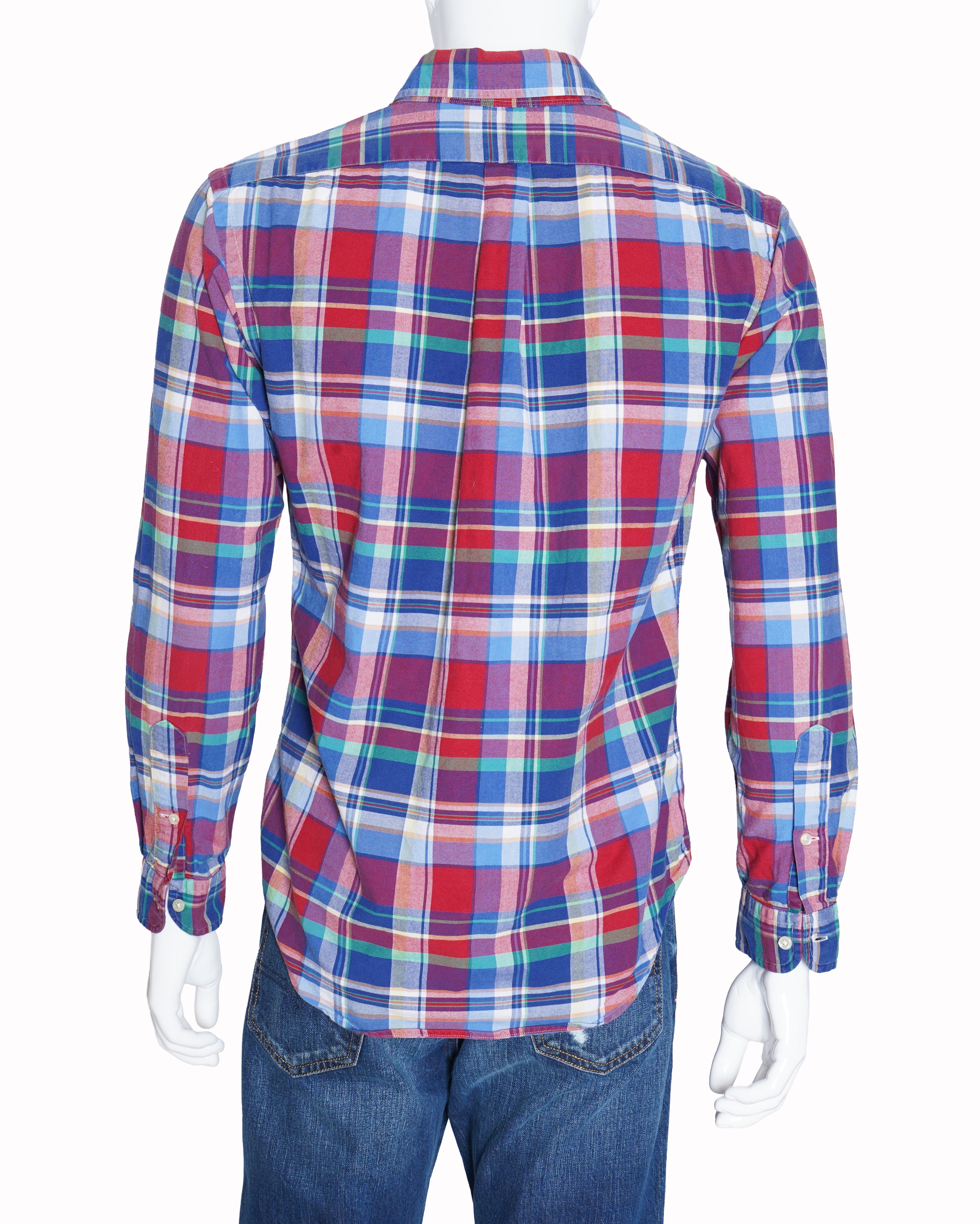 Ralph Lauren blue and red checkered full sleeve shirt for men