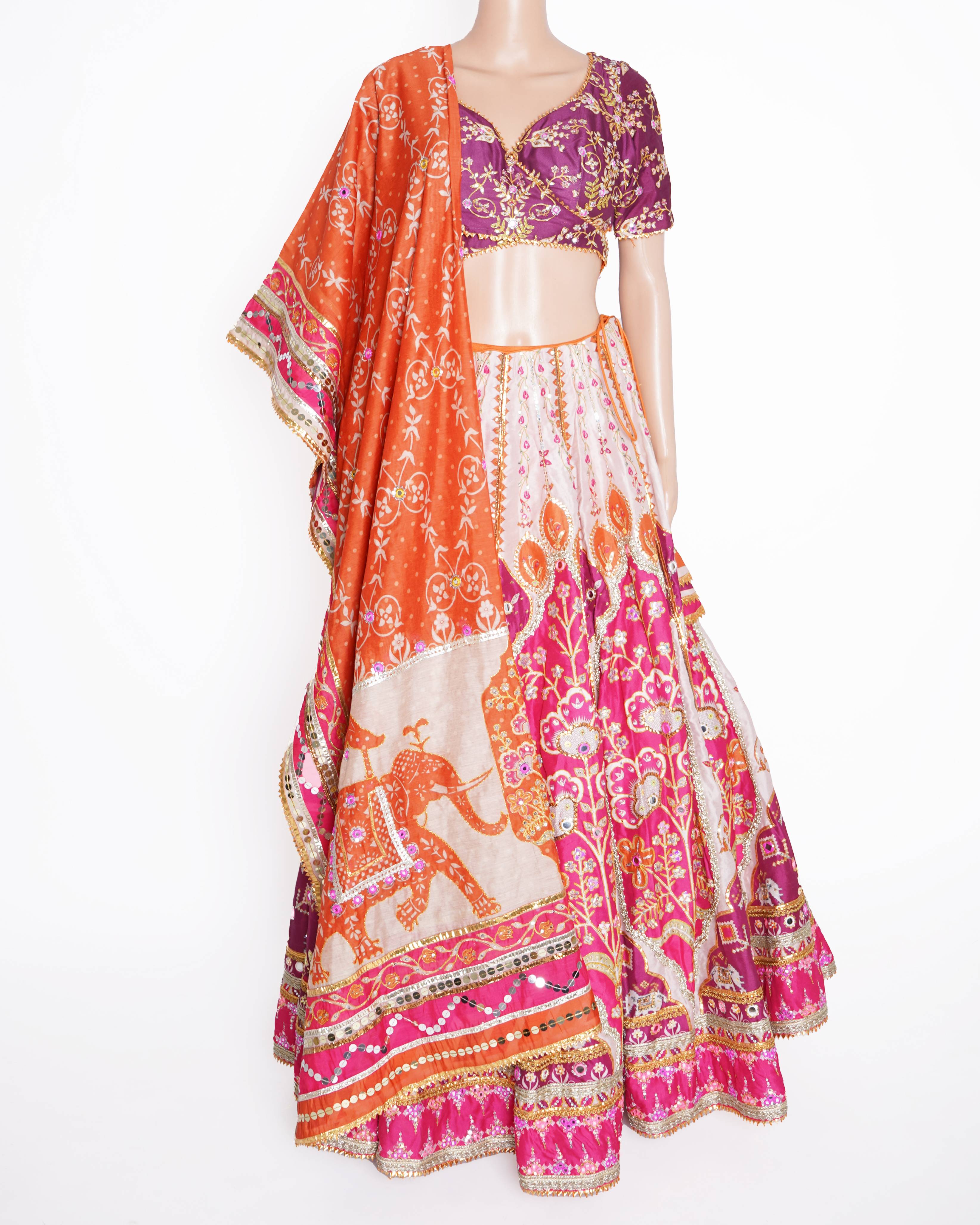 Mayyur Girotra Asiya Printed Lehenga Set With Dupatta